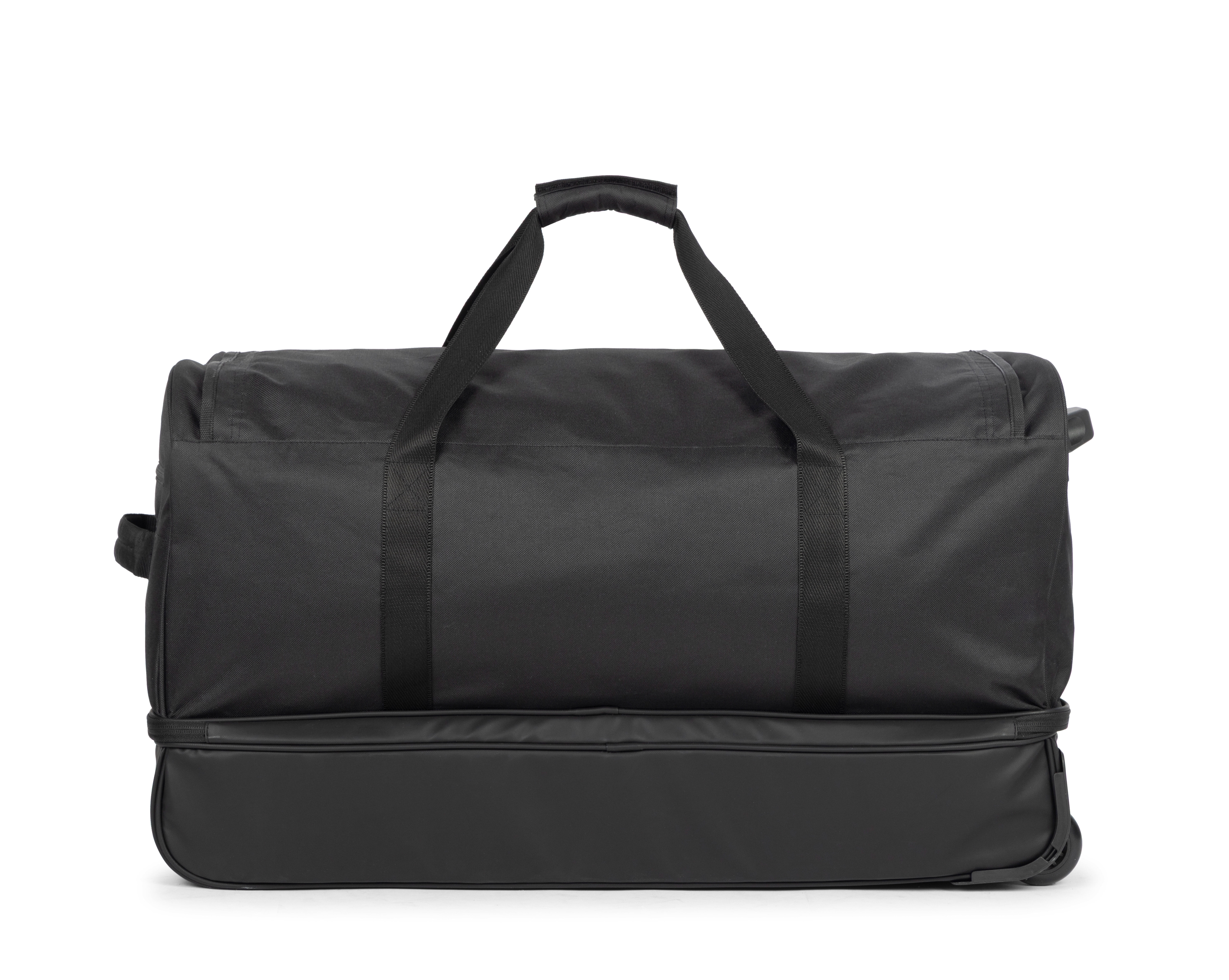 Brookstone 28 in Wheeled Duffel Bag, Durable Travel Luggage with Rolling Wheels (Black, 28 in) 587np