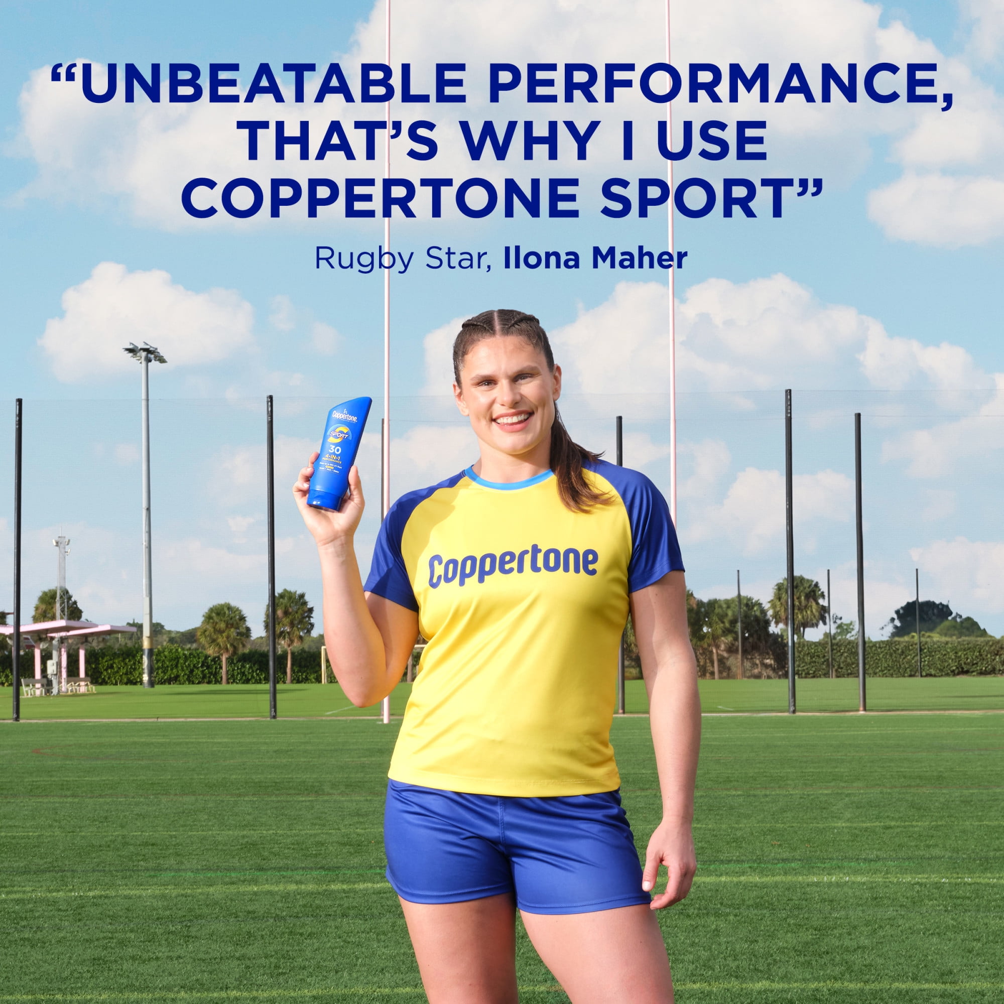 Coppertone Sport Sunscreen Lotion, Broad Spectrum SPF 30, Water Resistant Protection (7 fl oz) fokt3
