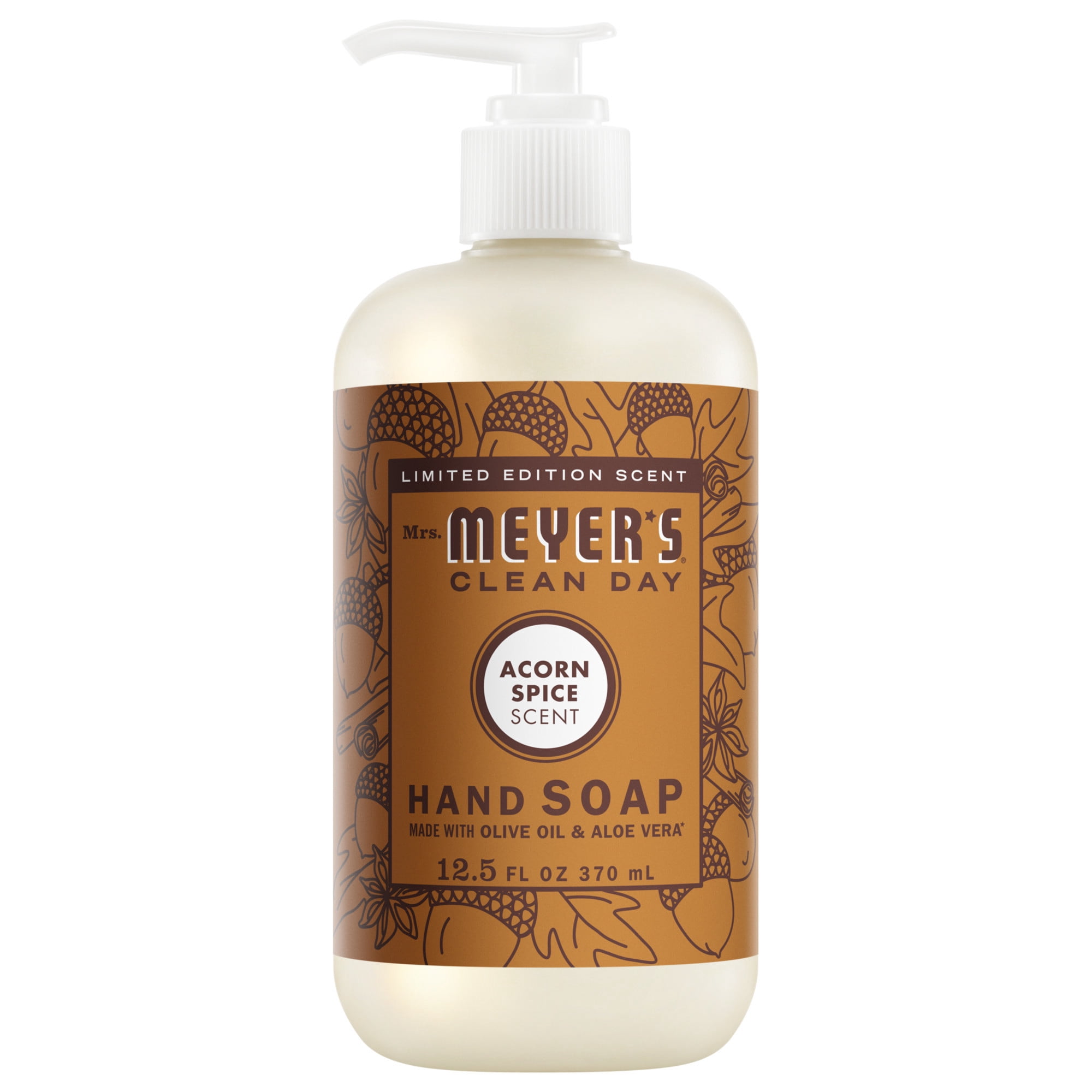 Mrs. Meyer’s Clean Day Liquid Hand Soap, Moisturizing Formula with Essential Oils (Acorn Spice, 12.5 fl oz) ckgsa