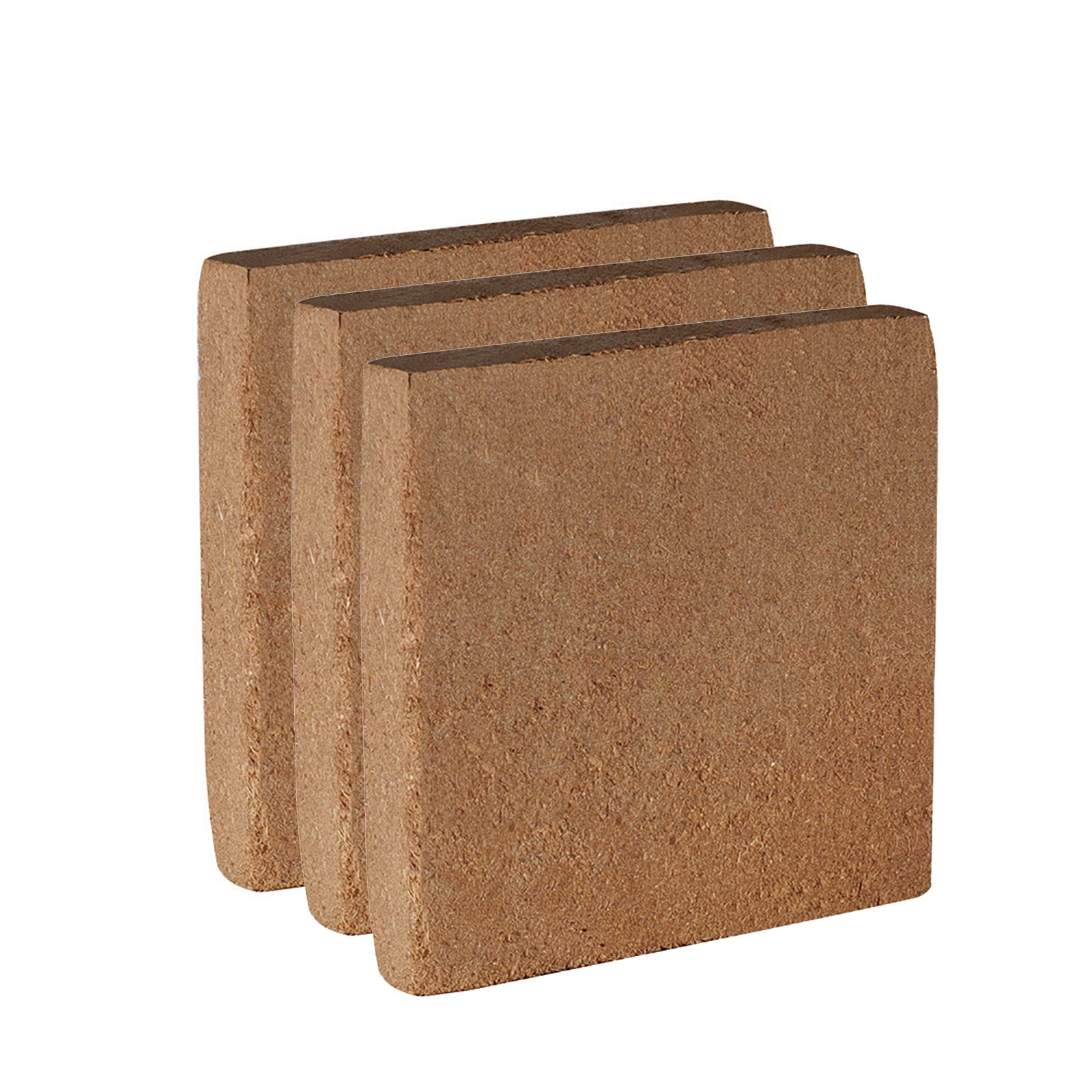 HomeJoyToys Organic Coconut Fiber Coir Bricks for Gardening and Plant Growth (3 Pack) 09h89