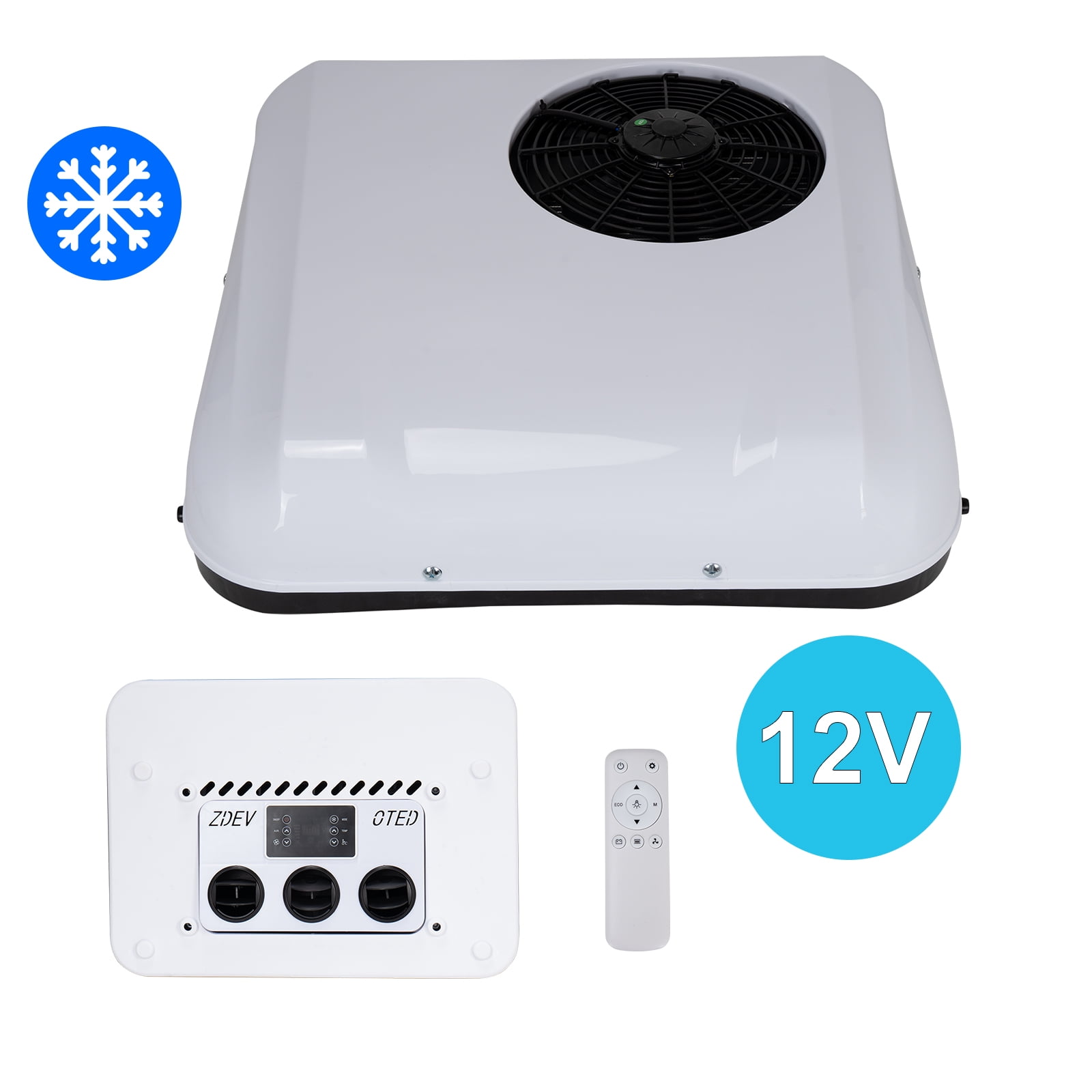 Jrswin 12V Rooftop Air Conditioner Unit for Semi Truck and RV (14500 BTU, 1 Unit) w9xqh