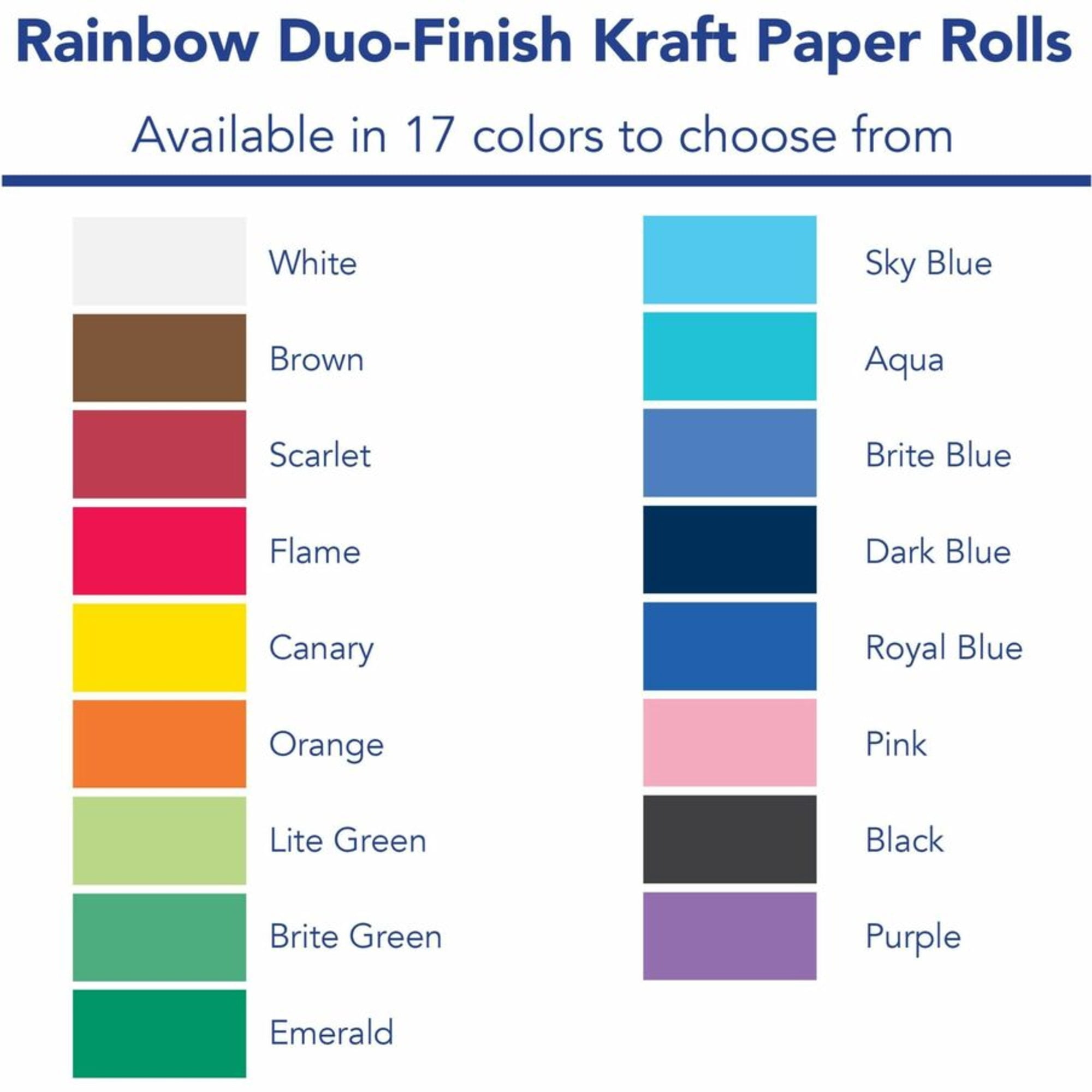 Pacon Rainbow Duo-Finish Kraft Paper Roll (Emerald, 36 in x 1000 ft) 1u13z