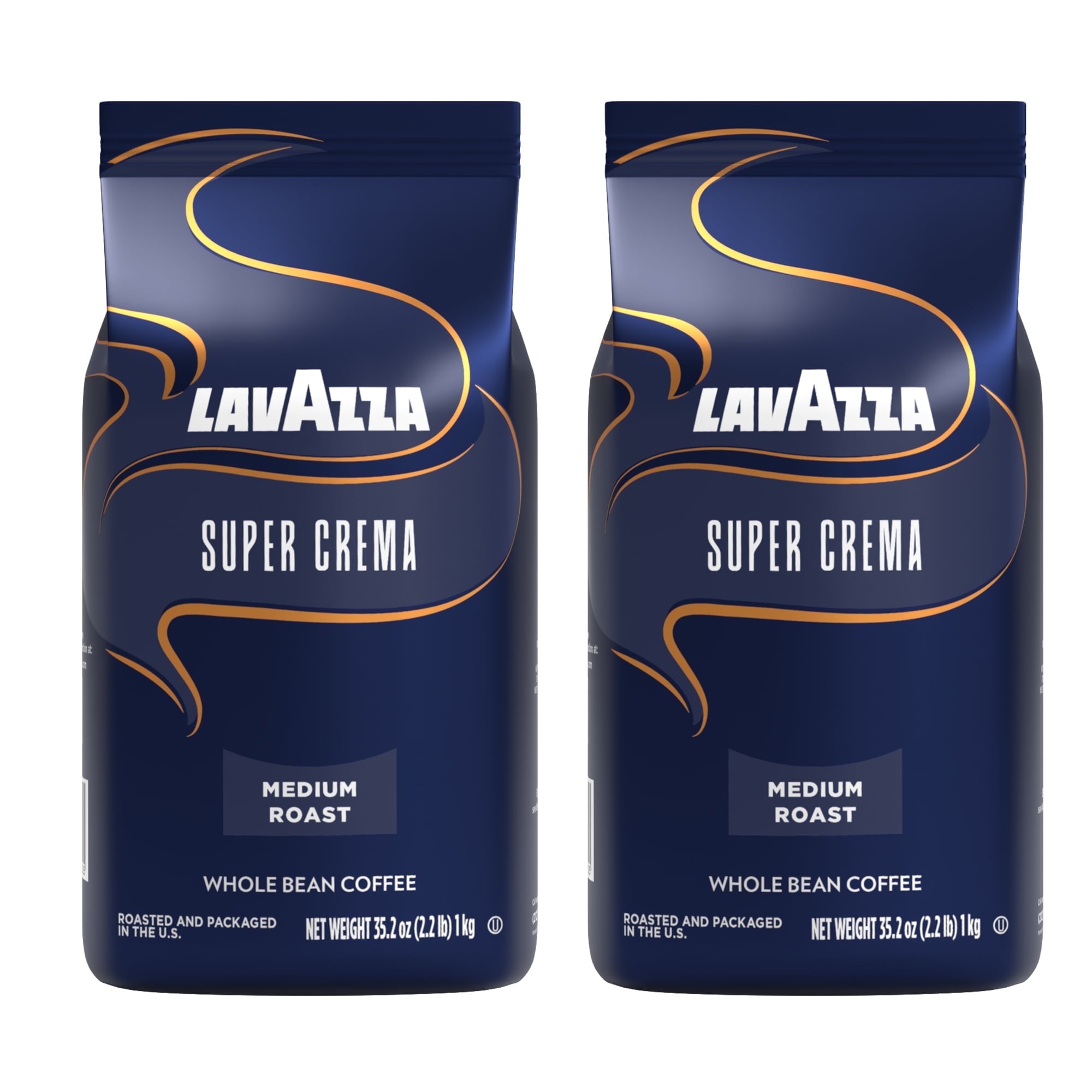Lavazza Super Crema Whole Bean Coffee, Medium Roast, Arabica and Robusta Blend (4.4 lb Total) p4uu4
