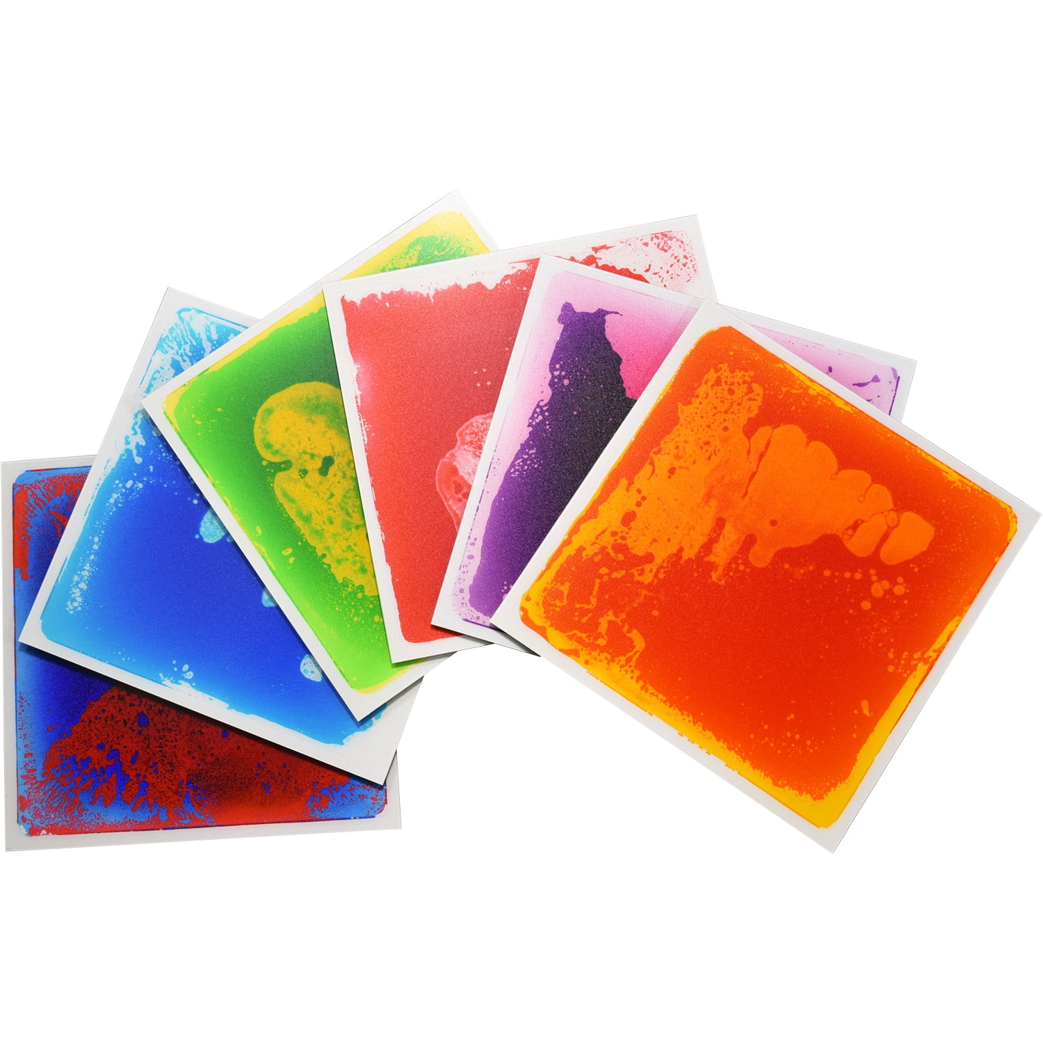 Art3d Liquid Encased Sensory Floor Playmat for Kids, Non-Slip Interactive Exercise Mat (Multi-Color, 20 in x 20 in) 69785