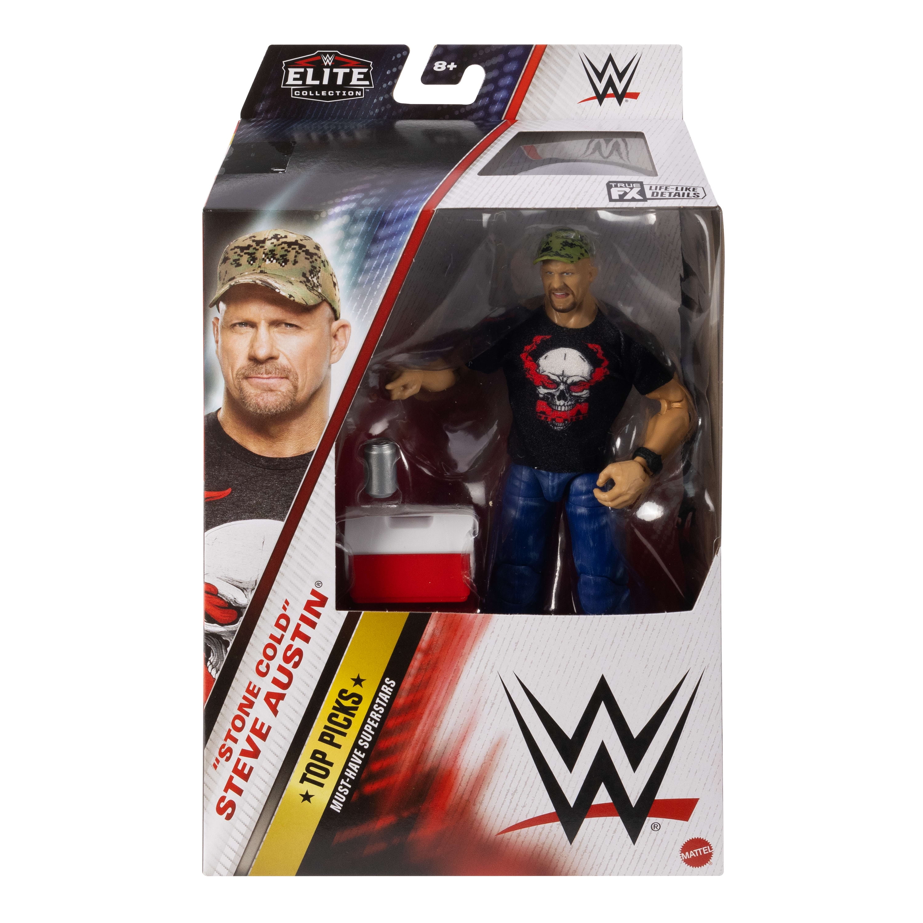 WWE Elite Top Picks Stone Cold Steve Austin Action Figure with Accessories (6 in) 0319l