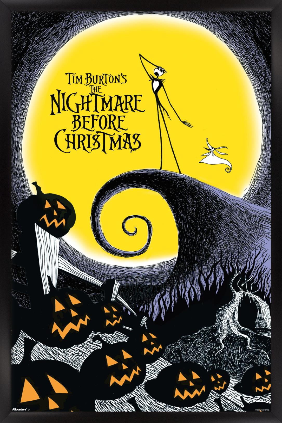Trends International Disney The Nightmare Before Christmas Framed Poster and 2026 Wall Calendar Set (Black, 12 in x 17 in) ffa3k