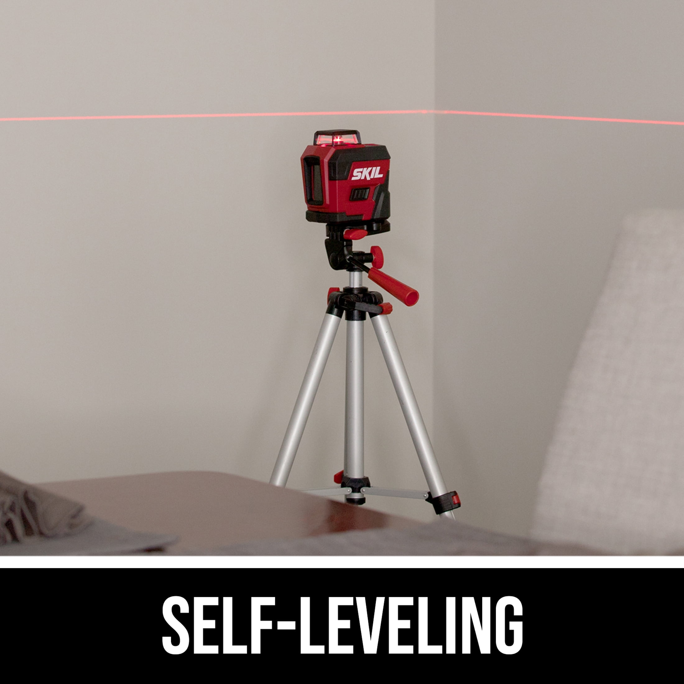 SKIL Self-Leveling 360 Degree Cross Line Laser with Tripod (Red, 65 ft) t0ekq