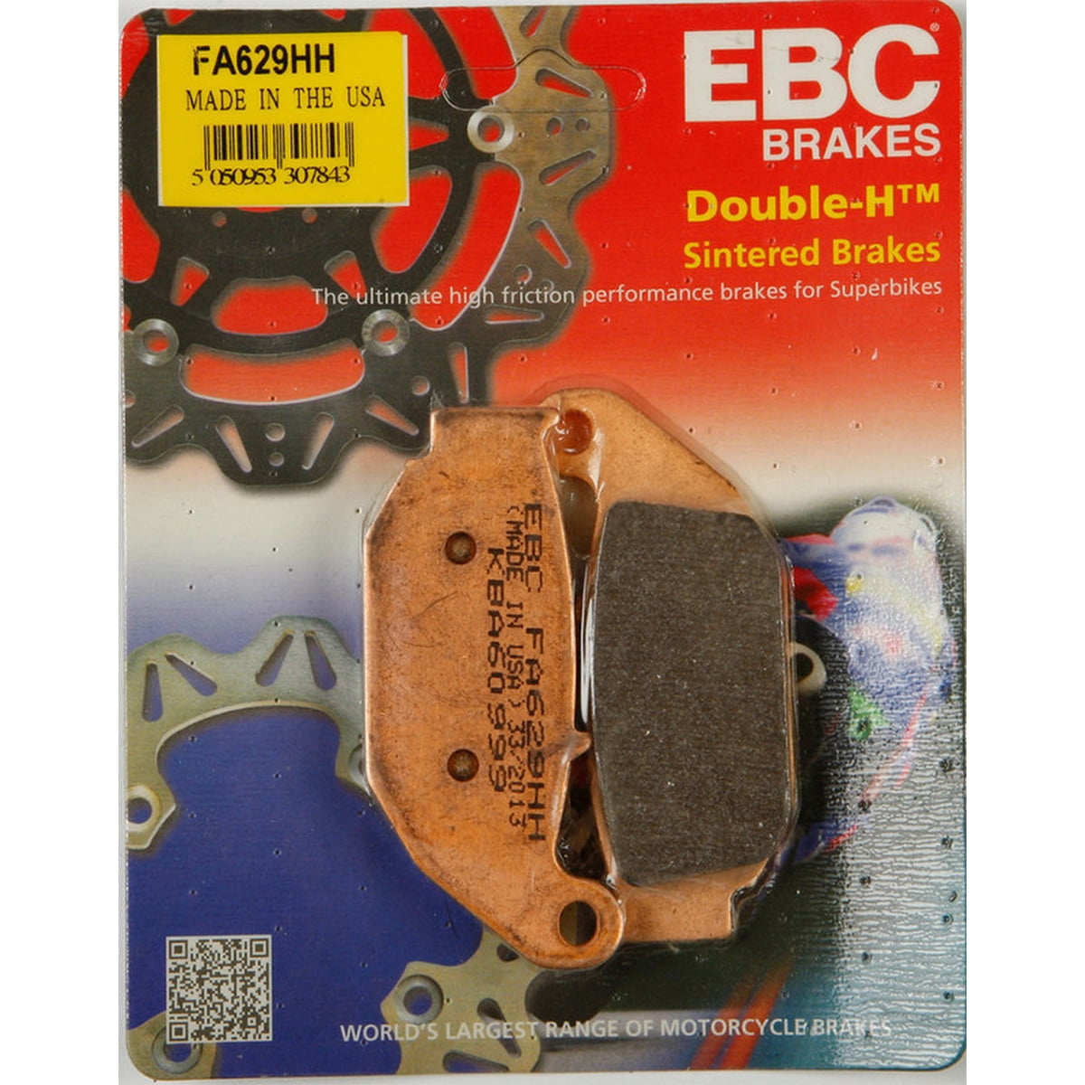 EBC Double-H Sintered Brake Pads FA629HH (High-Friction Performance) s8odj