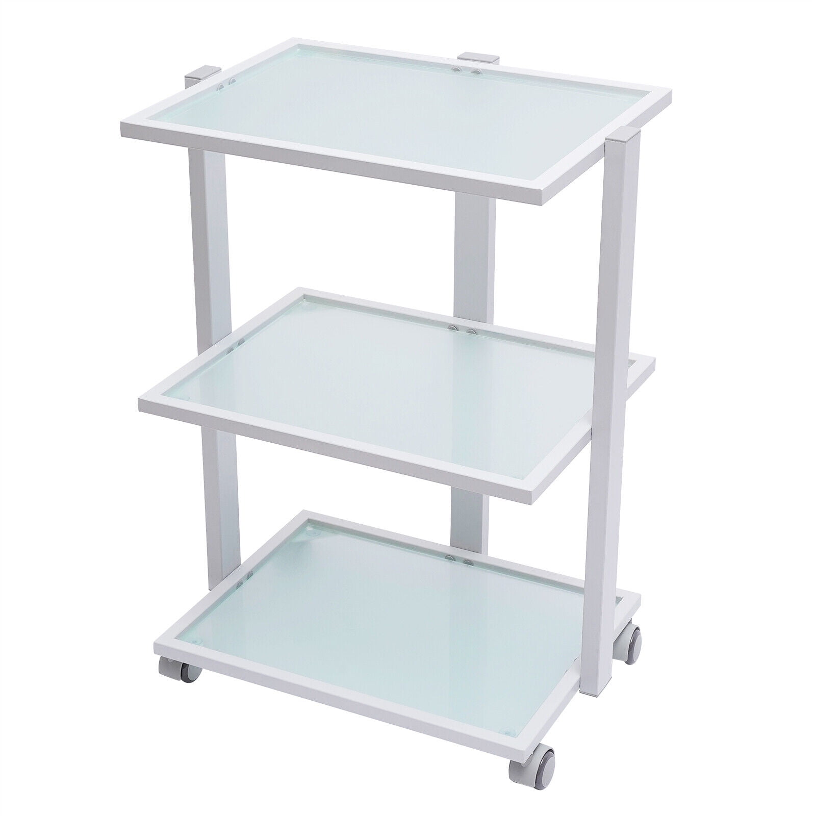 TFCFL Salon Trolley Esthetician Cart with 3-Tier Rolling Storage for Beauty Spa Facial (White) herxk
