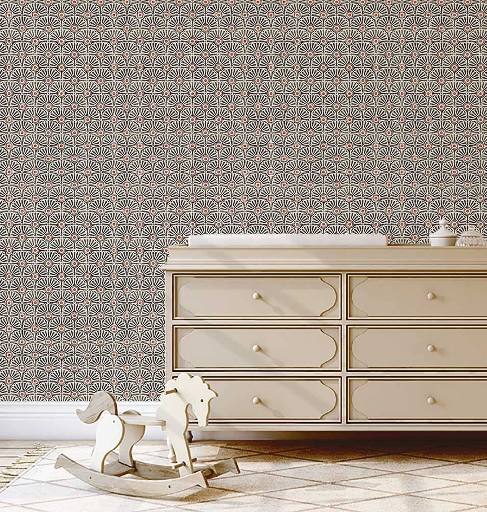 S4Sassy Peel and Stick Vinyl Wallpaper (Grey, 25 in x 60 in) pyum6