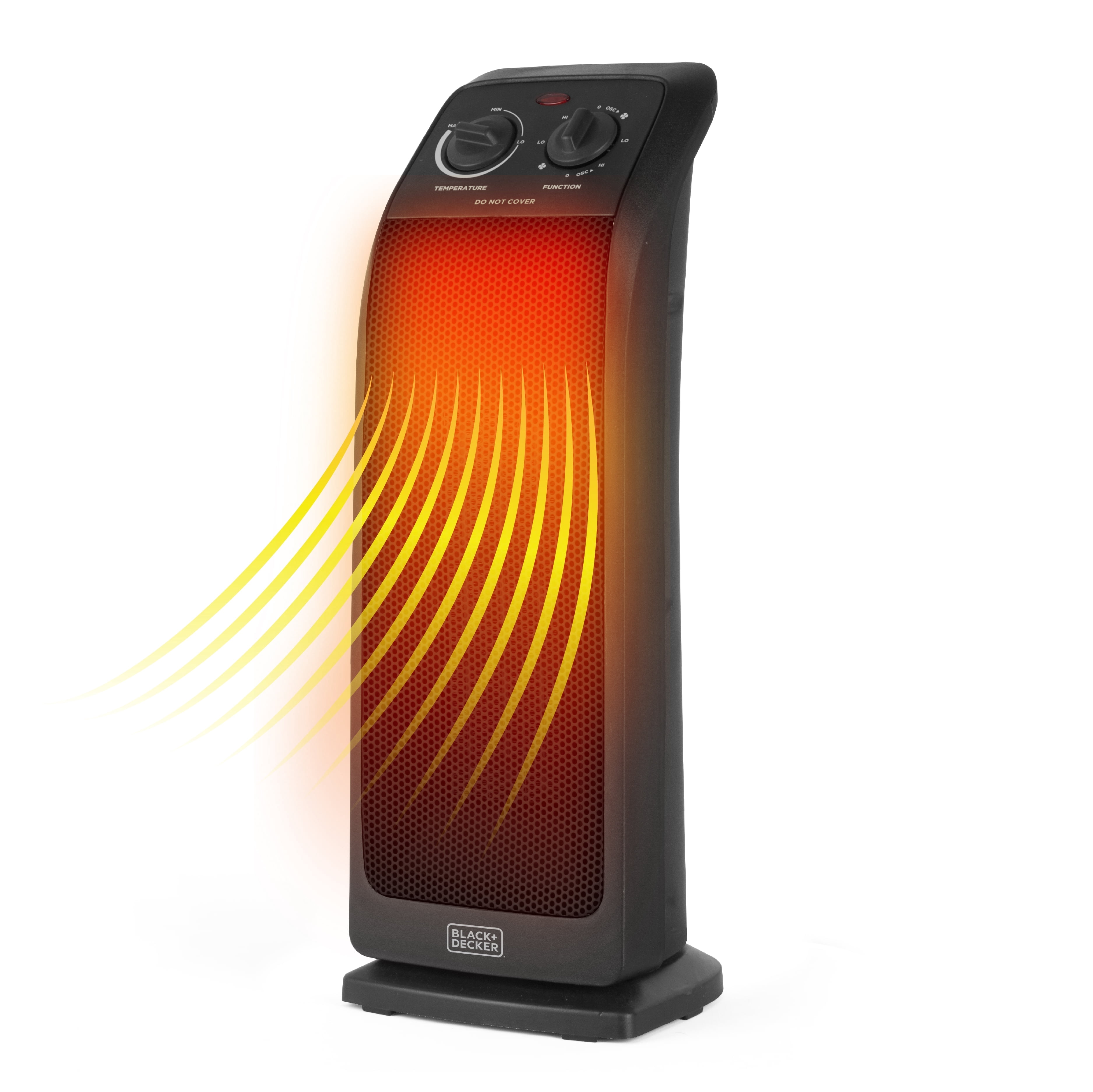 BLACK+DECKER Electric Ceramic Tower Space Heater (Black, 1500 Watt) 00ged