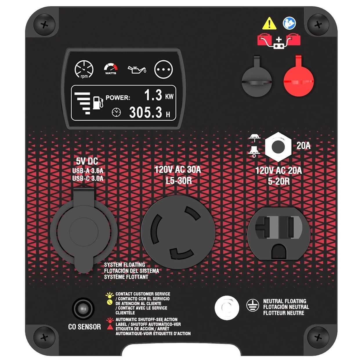 A-iPower 2300 Watt Portable Inverter Generator with CO Sensor (48.5 lb, 20.1 in x 20 in x 20.7 in) z74eq