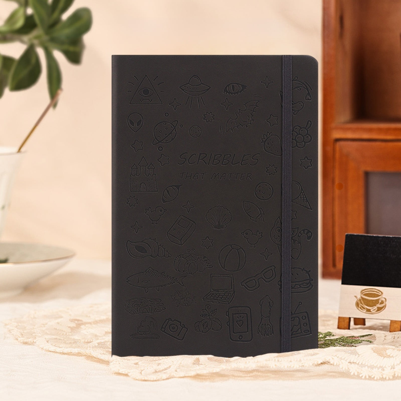 Qholemyo A5 Softcover Notebook, Professional Journal for School and Office (Black, 8.3 in x 5.8 in) mwrnw