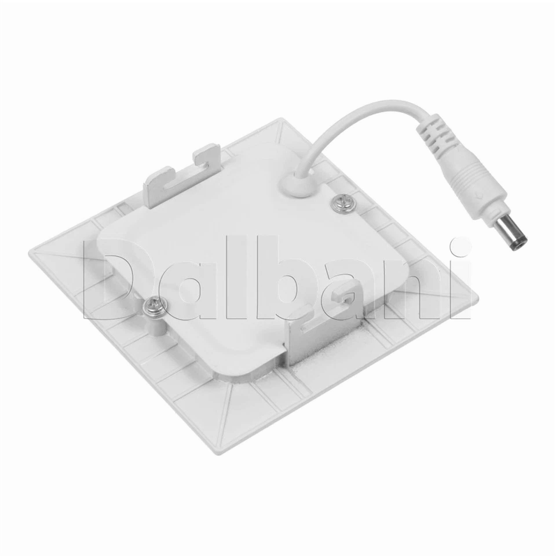 Knack 3W LED Recessed Square Ceiling Panel Light (6000K Daylight, White, 1 Pack) qyjyr