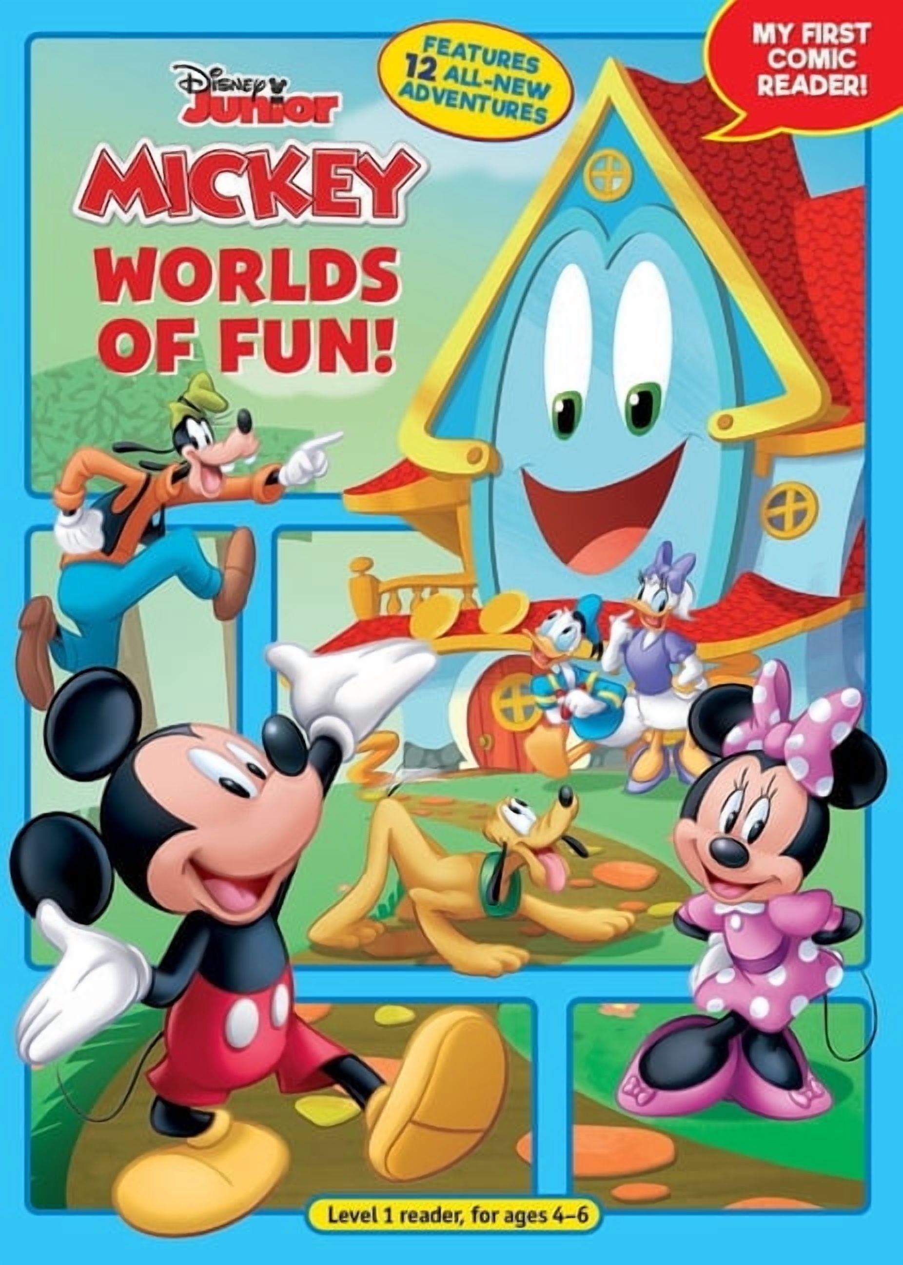 Disney Books Mickey Mouse Funhouse: Worlds of Fun! My First Comic Reader (Paperback, 64 Pages) 5sn7c