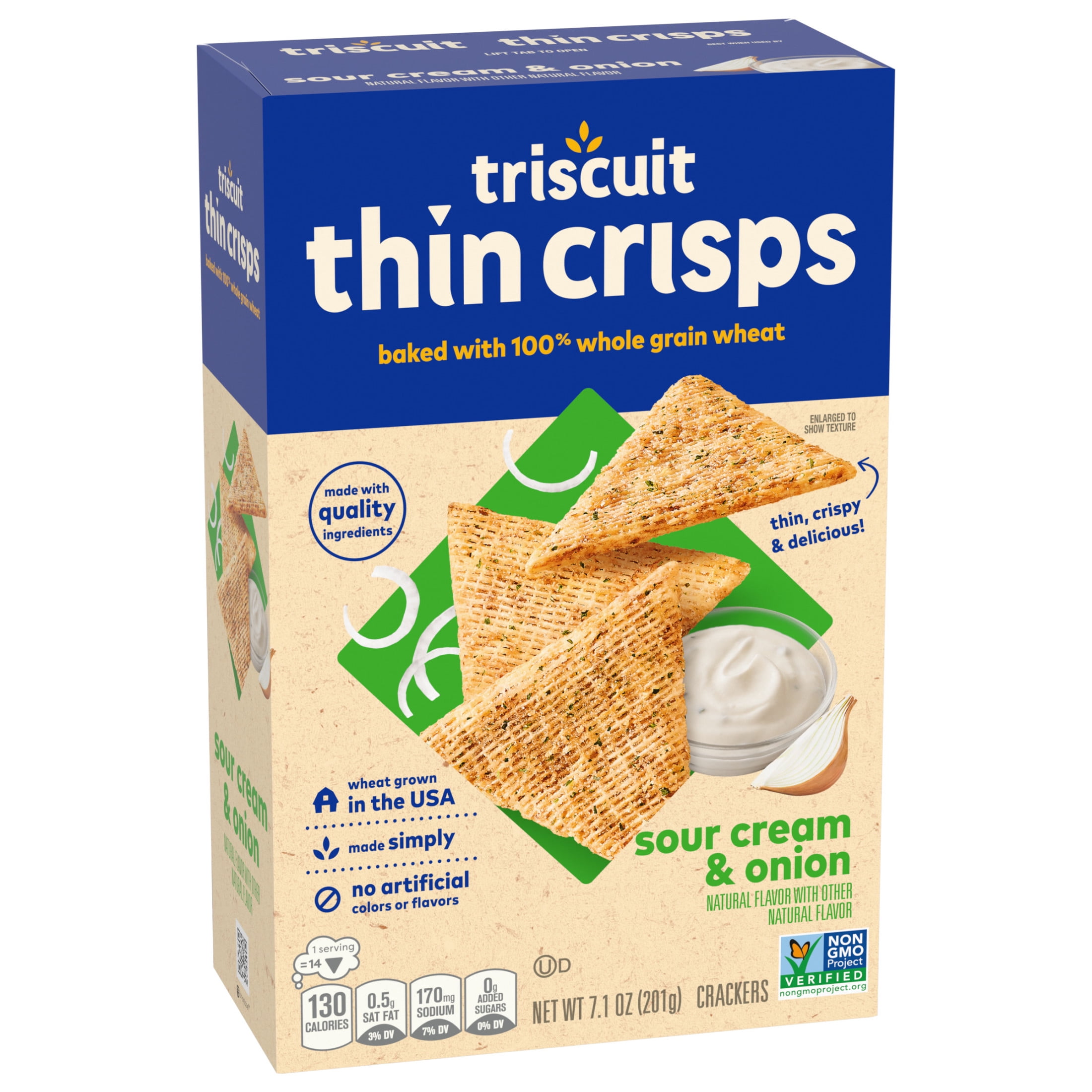 Triscuit Thin Crisps Sour Cream & Onion Whole Grain Wheat Crackers (7.1 oz) thi5v
