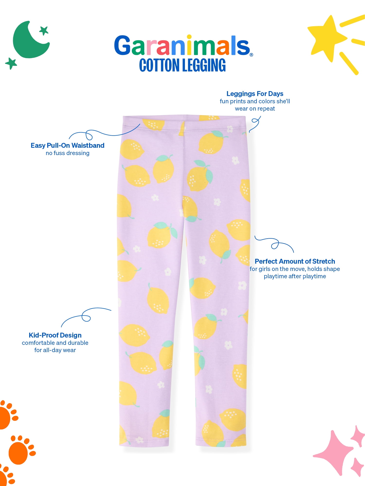 Garanimals Baby and Toddler Girl Cotton Ribbed Pull-on Leggings (Grey, 0M-6T) csm8x