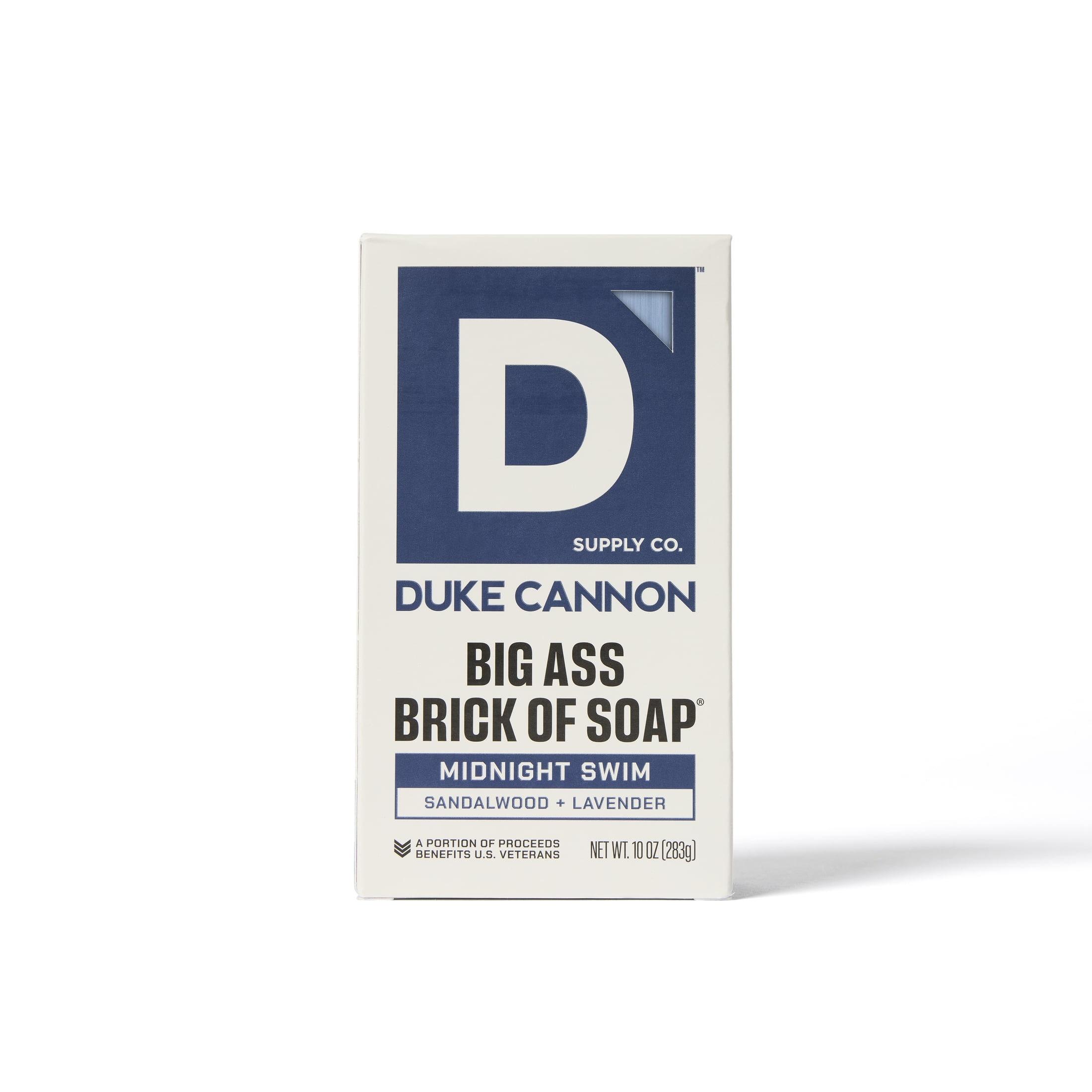 Duke Cannon Big Ass Brick of Soap for Men, Midnight Swim, Long-lasting Triple Milled Bar (10 oz) stpdy