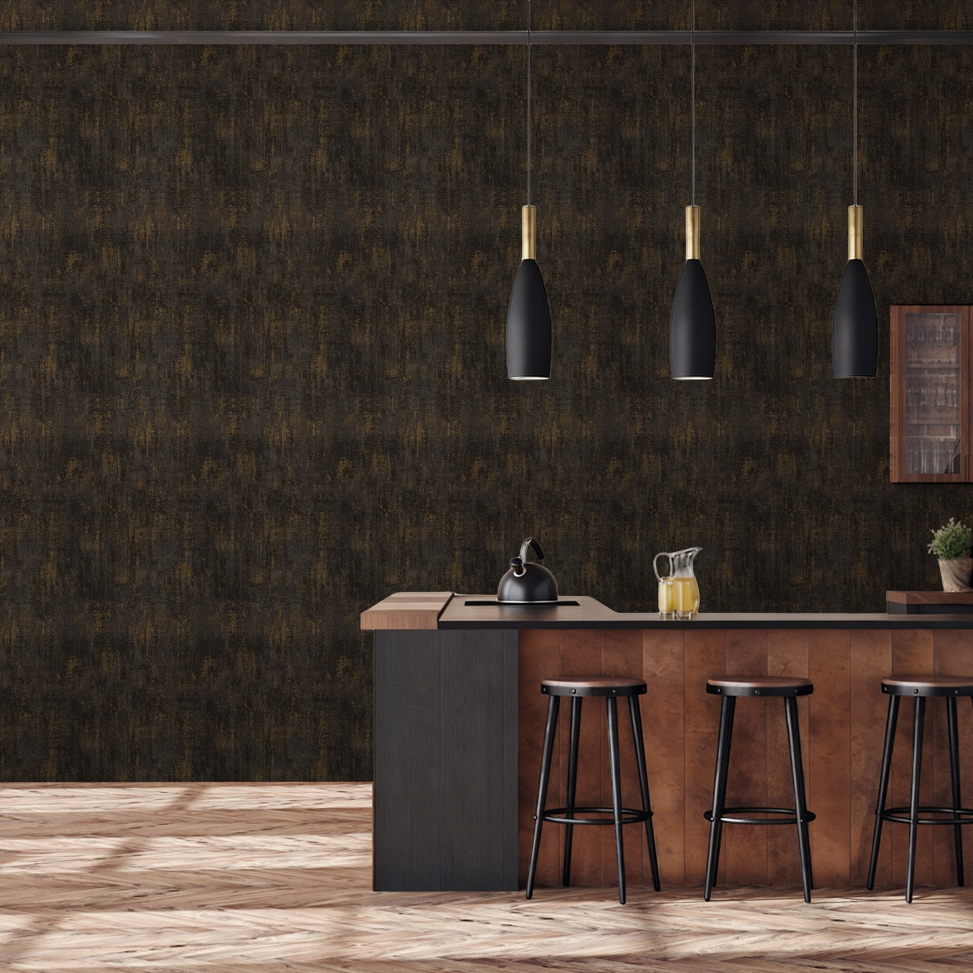 Abyssaly Peel and Stick Wallpaper, Waterproof Self-Adhesive Contact Paper for Furniture and Wall Decor (Black, 17.3 in x 118 in) j4utw