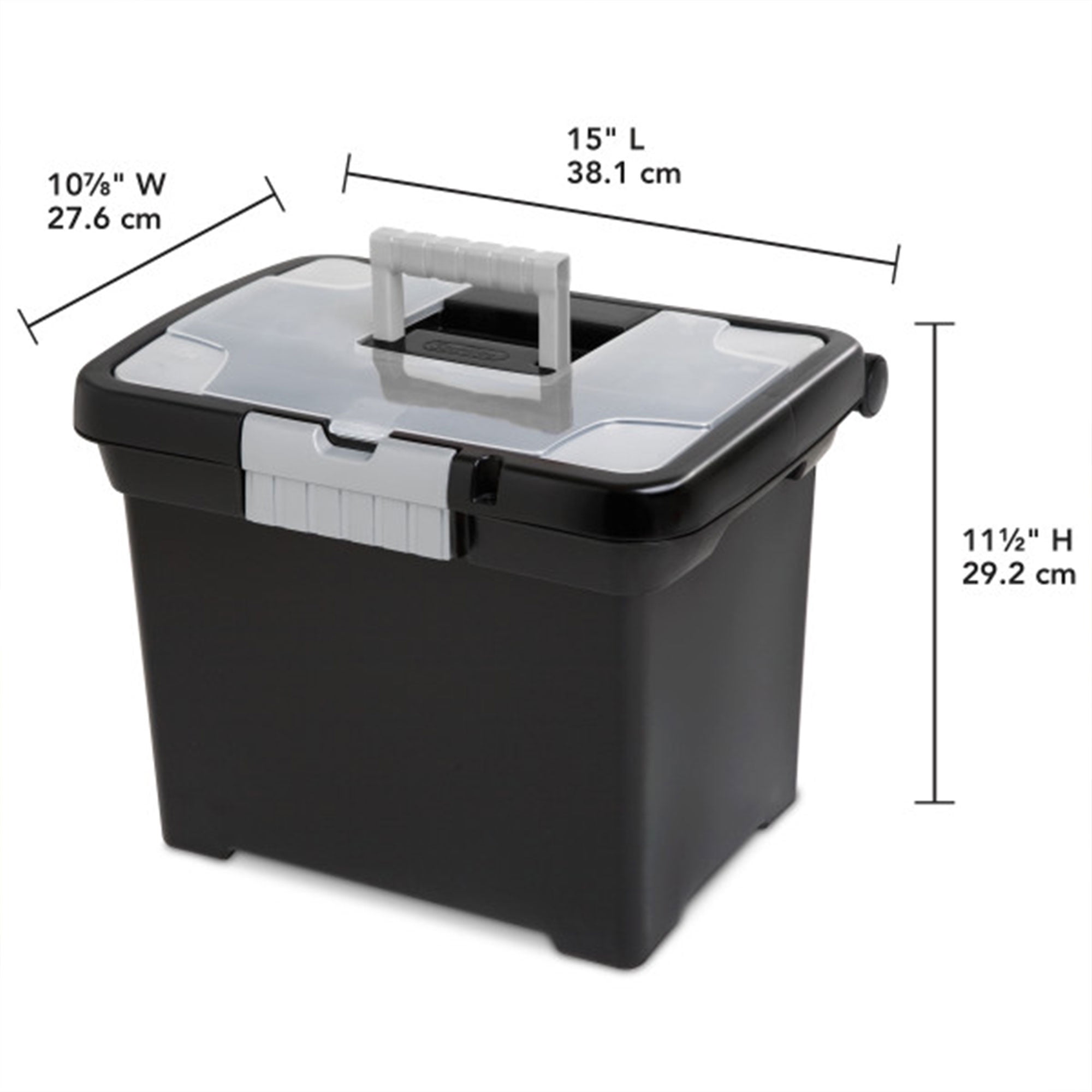 Sterilite Portable Lockable File Box with Lid Storage and Handle (Black, 4 Pack) wwfav