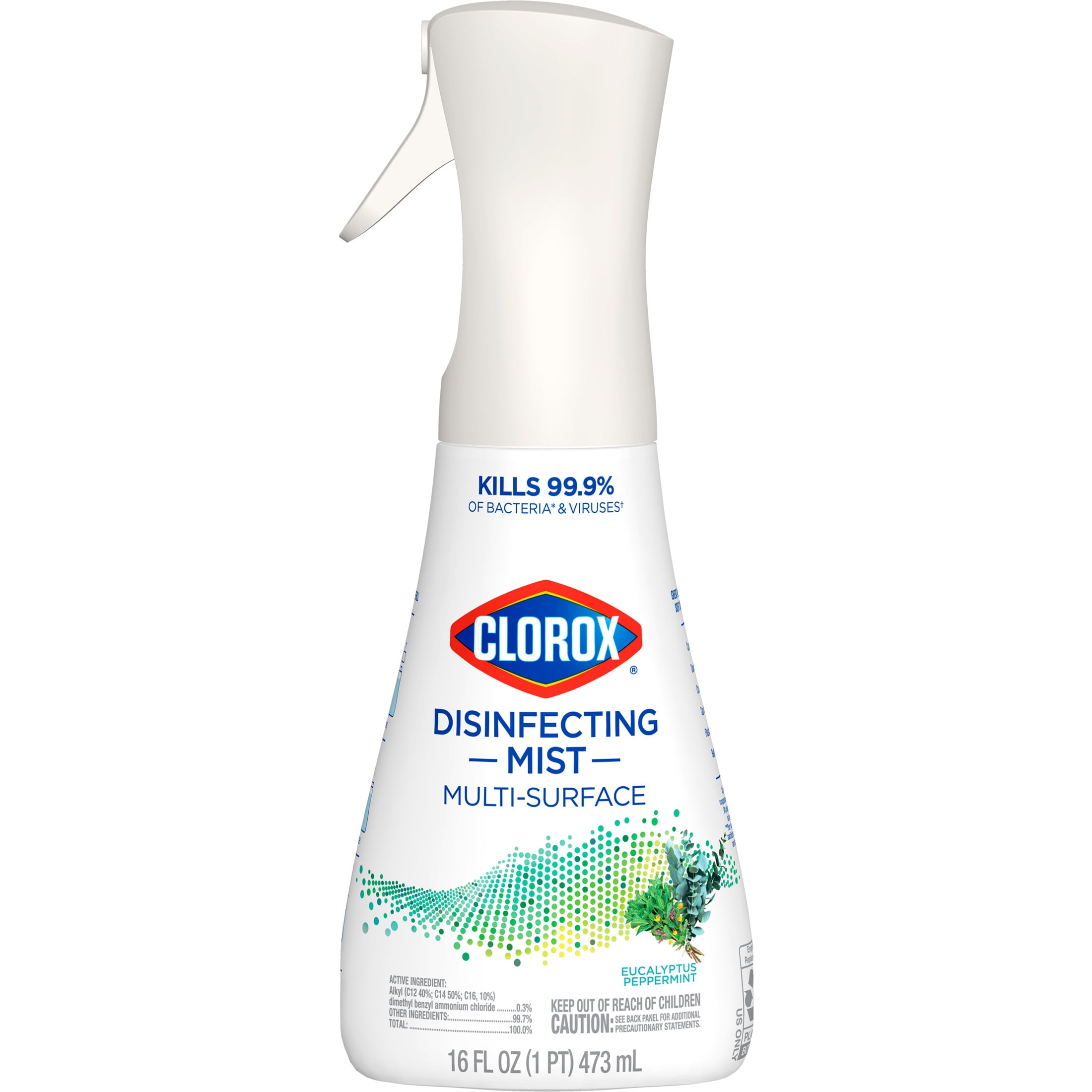 Clorox Disinfectant Mist, Multi-Surface Multi-Purpose Spray, Eucalyptus Peppermint Scent (16 fl oz) 15yv7
