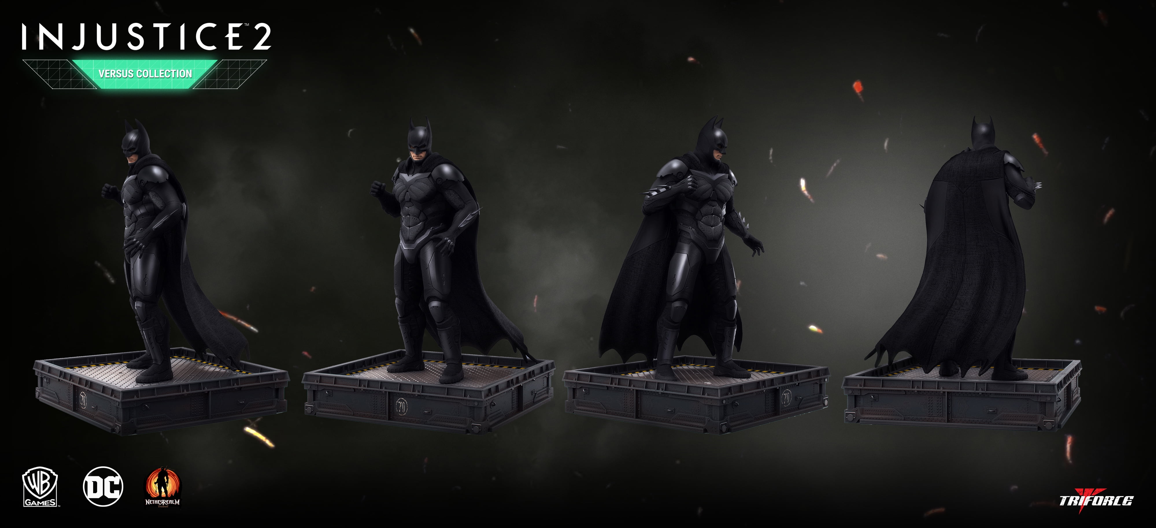 Triforce Injustice 2 The Versus Collection Batman and Brainiac Statue Set (9.02 in and 10.98 in) 4u881