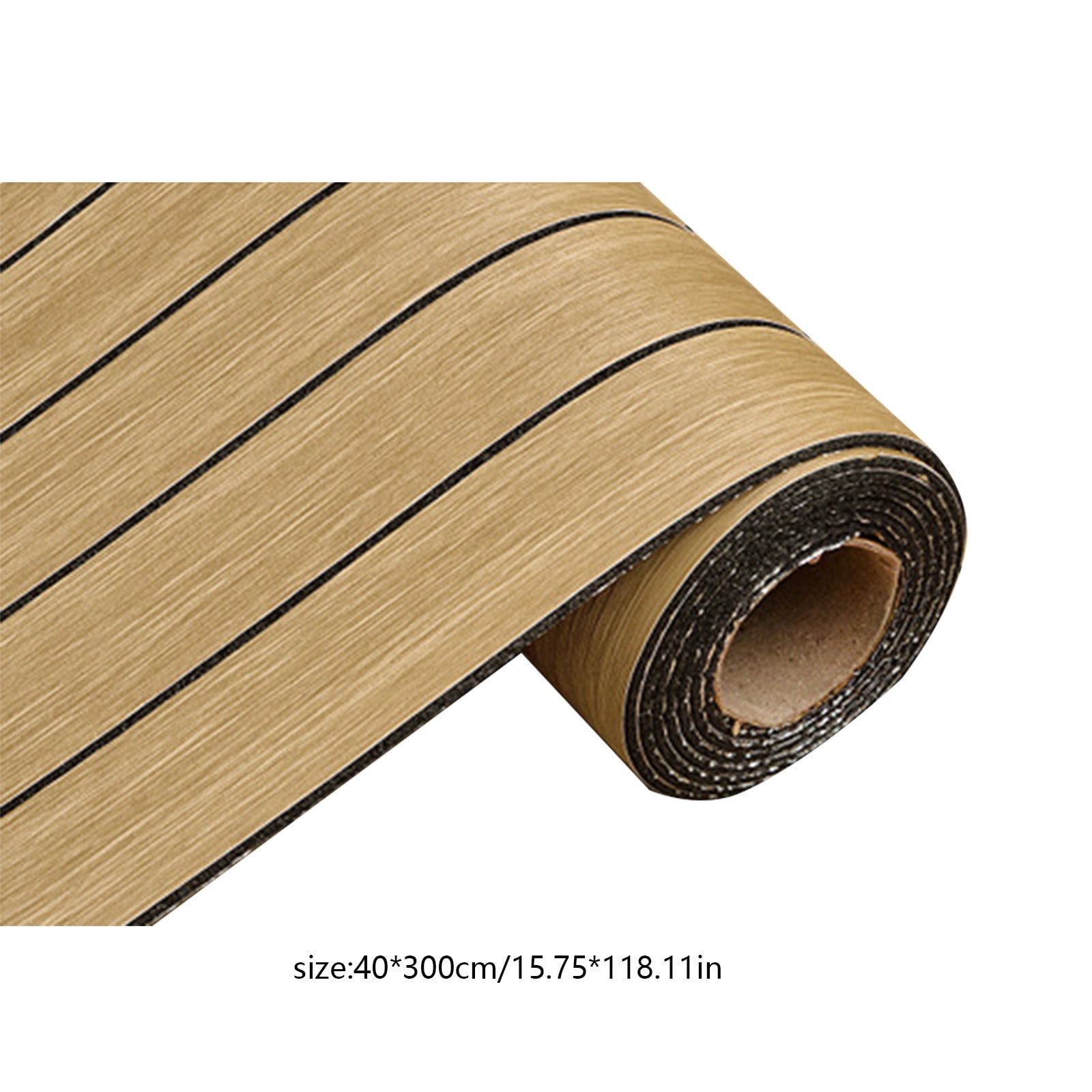 Aoznliie Peel and Stick Wallpaper, Waterproof Striped Contact Paper for Kitchen and Bathroom (Beige, 16 in x 118 in) 76zcr