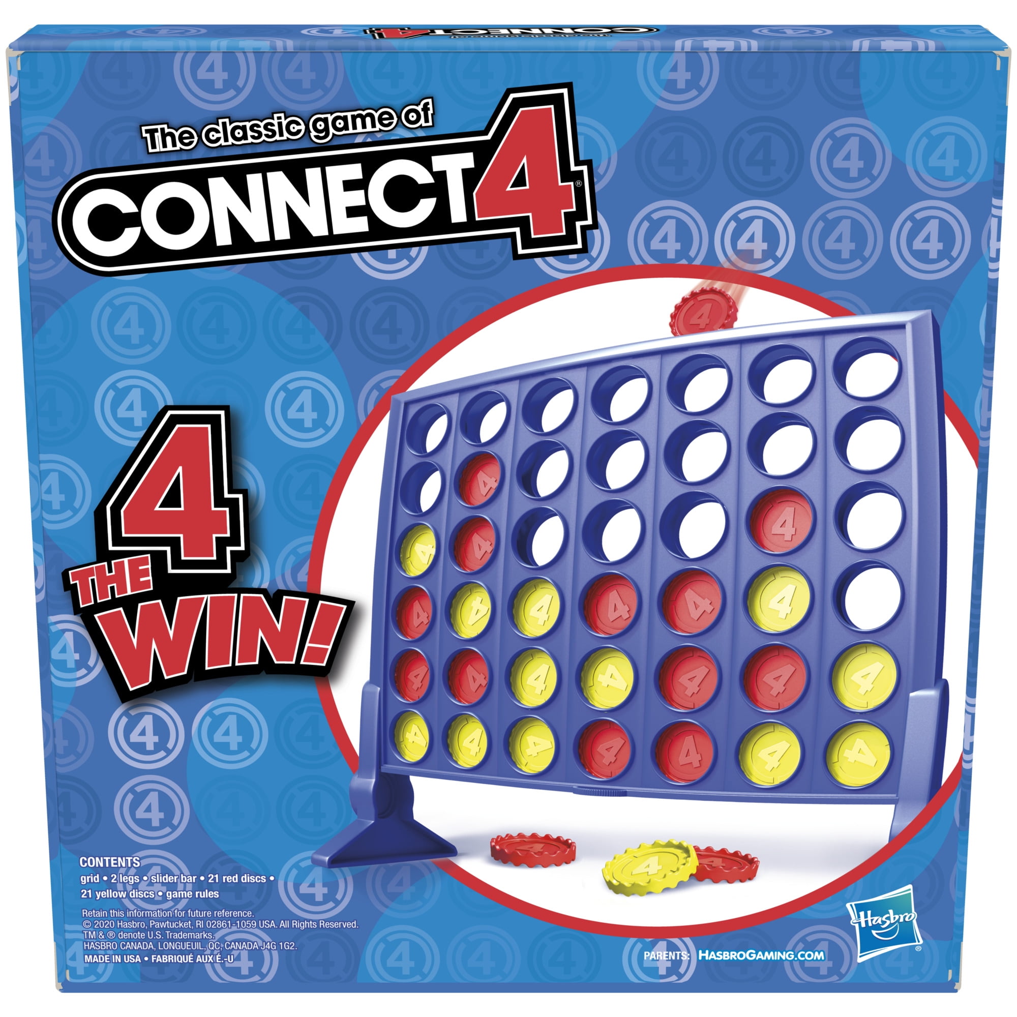 Connect 4 Classic Grid Game, 2 Player Strategy Board Game for Kids and Families (1 Set) djncd