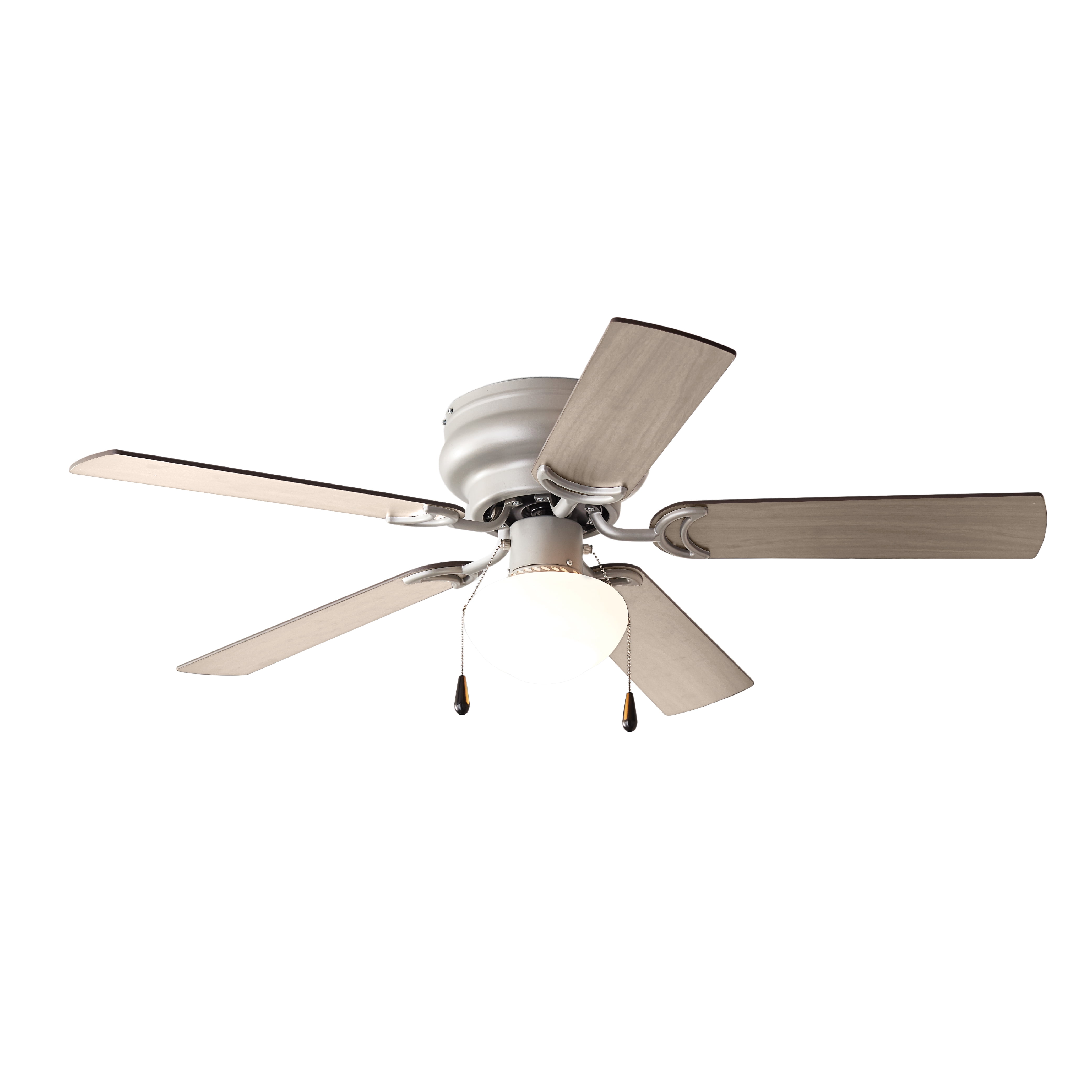 Mainstays 44 in Hugger Indoor Ceiling Fan with Light Kit (Satin Nickel, 5 Blades) suzee