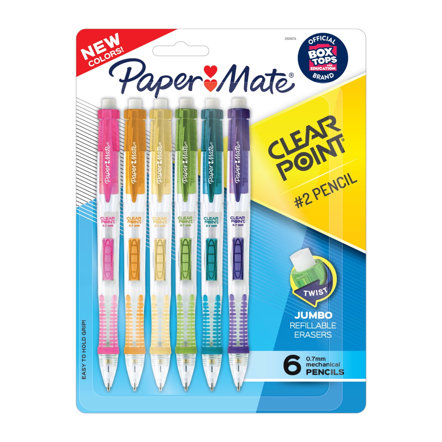 Paper Mate Clearpoint Mechanical Pencils (Assorted Colors, 6 Count) i9l4m