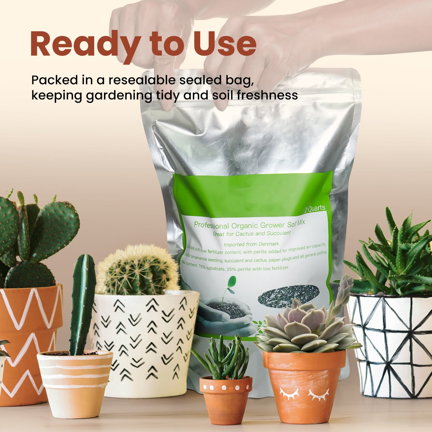 Thenextgardener Succulent and Cactus Soil Potting Mix, Fast Draining Organic Blend for Indoor and Outdoor Bonsai (4 qt) bhv5o
