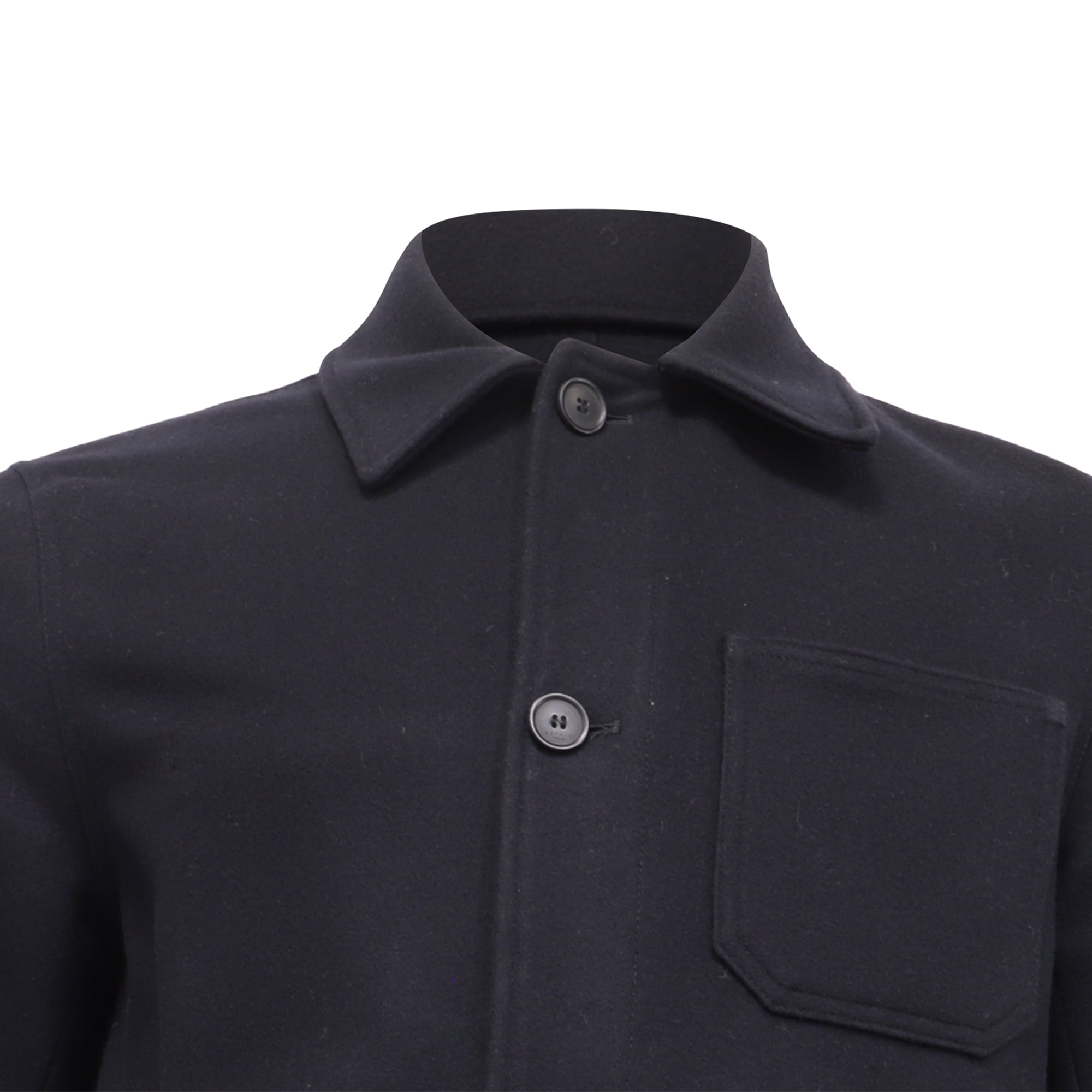 Sandro Paris Button-Down Wool Jacket with Pockets (Navy Blue, Size M) 9ccxp - Image 2