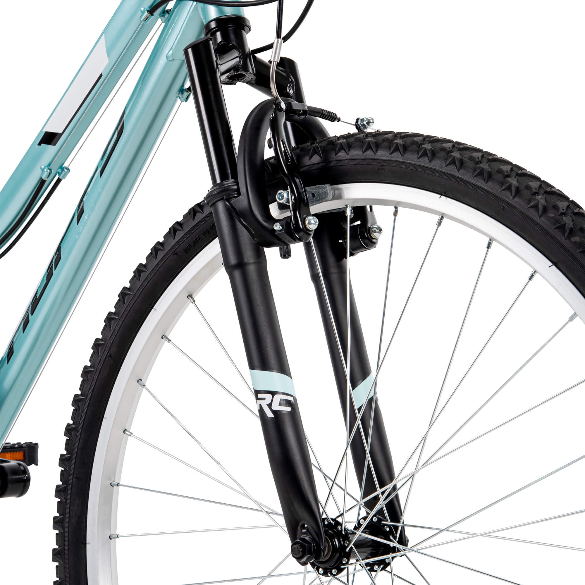 Huffy Rock Creek Mountain Bike, 18-Speed Performance, Front Suspension, Teal (26 in) jl57i
