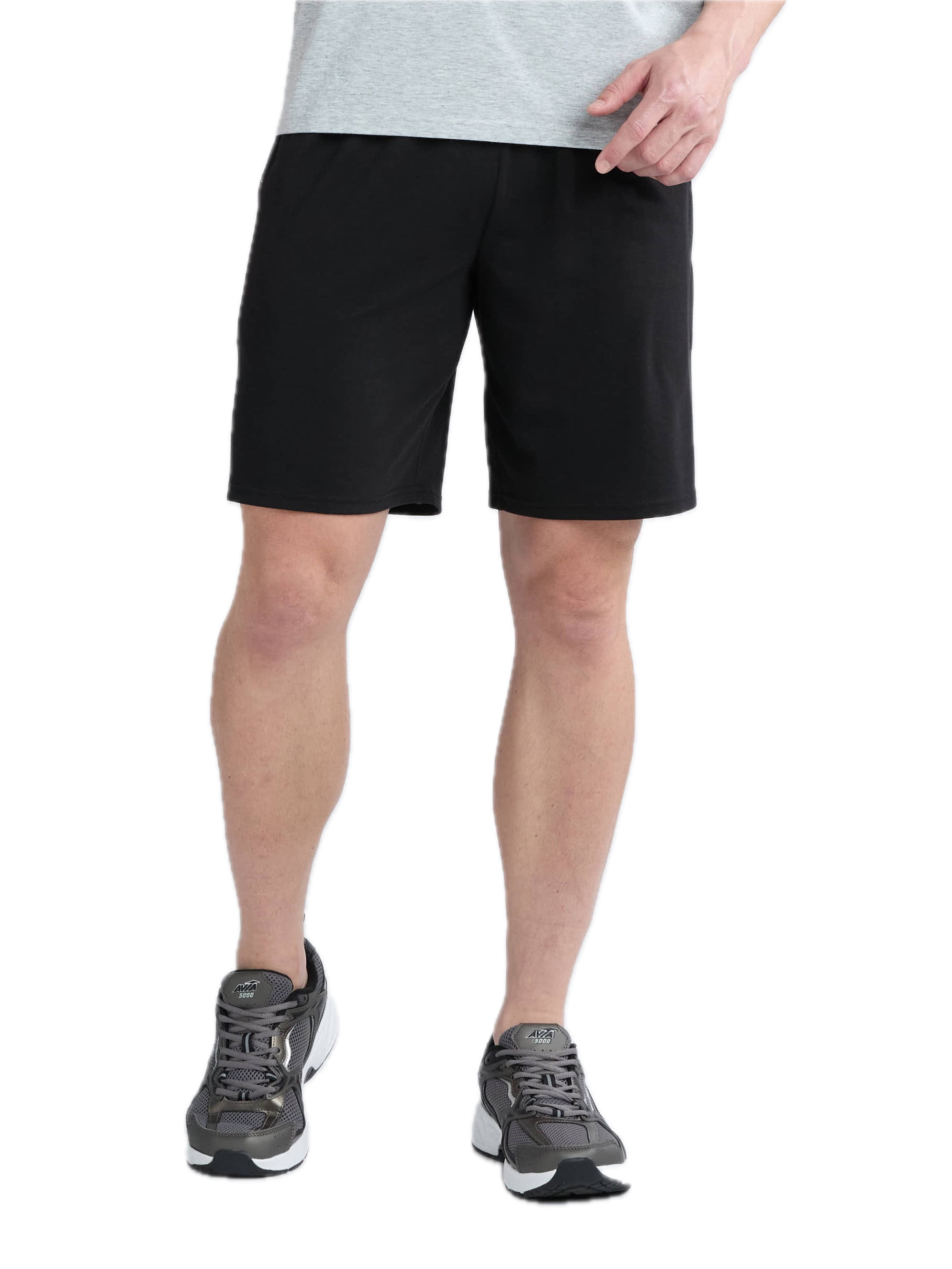 Athletic Works Men's Tri-Blend Active Shorts, Relaxed Fit Performance Athletic Wear (Black, S-5XL) 20c5z