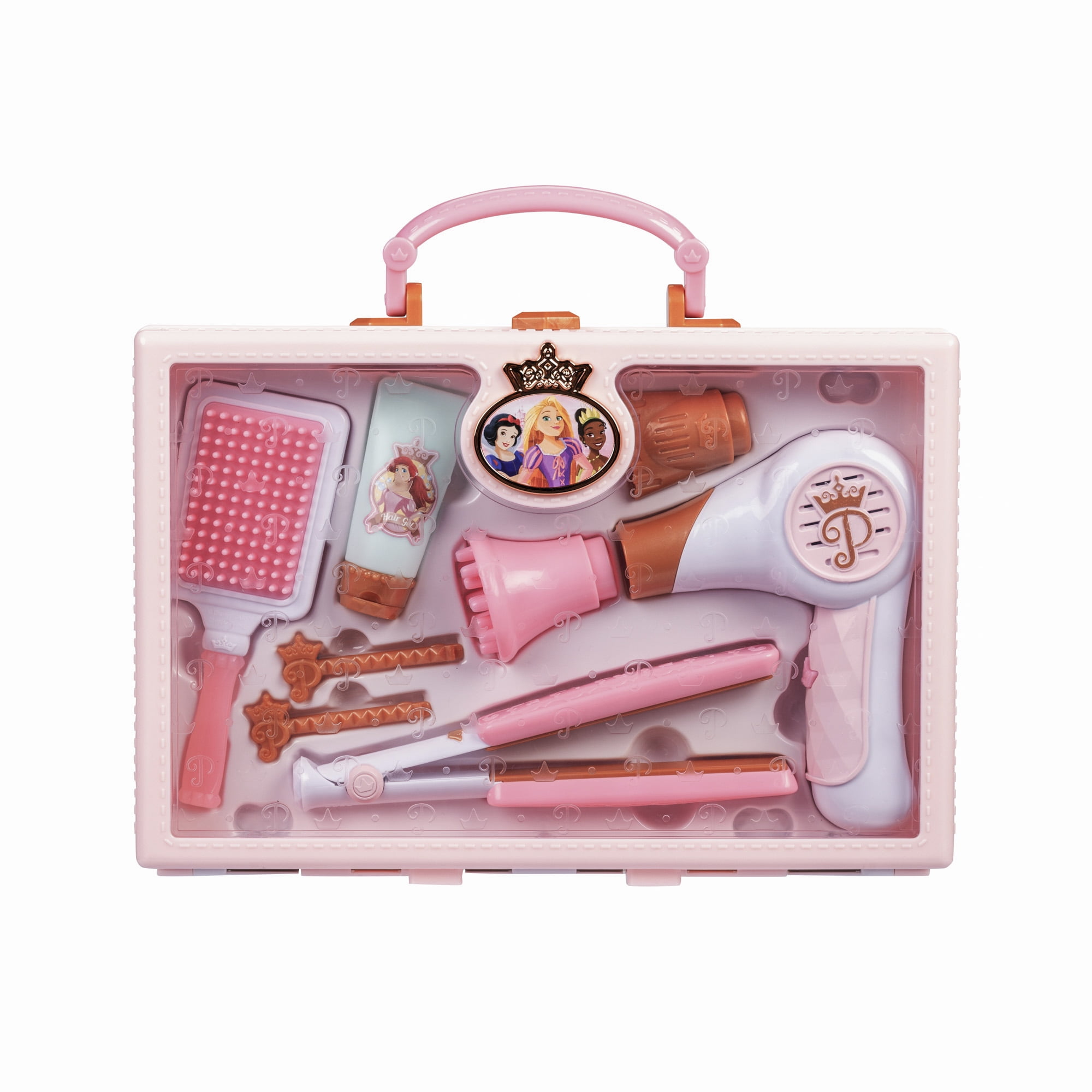 Disney Princess Style Collection Hair Styling Tote Set (Pink, 10-Piece) ga5l0