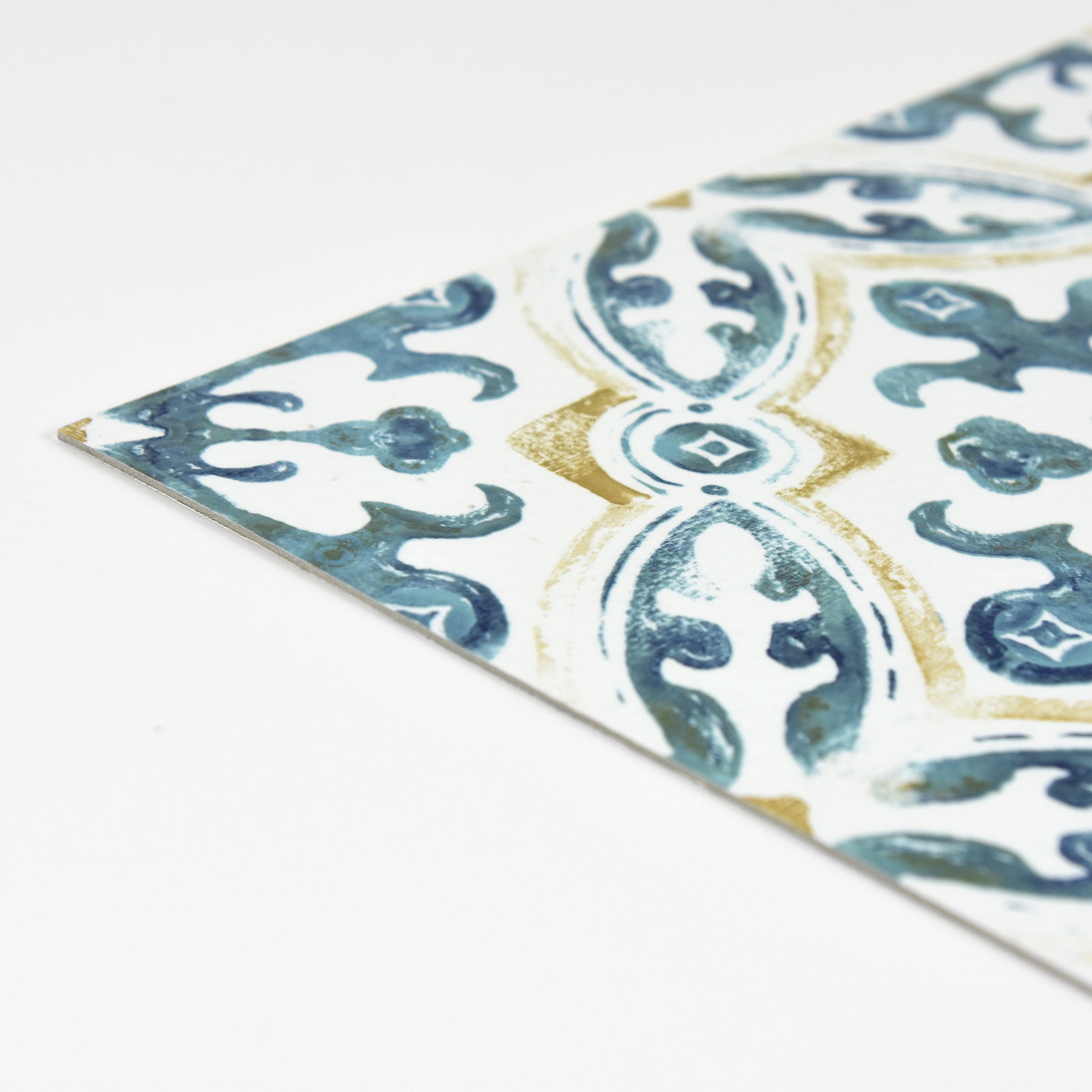 FloorPops! Tuscan Peel & Stick Vinyl Floor Tiles (Blue, 10 Pack) tt30r