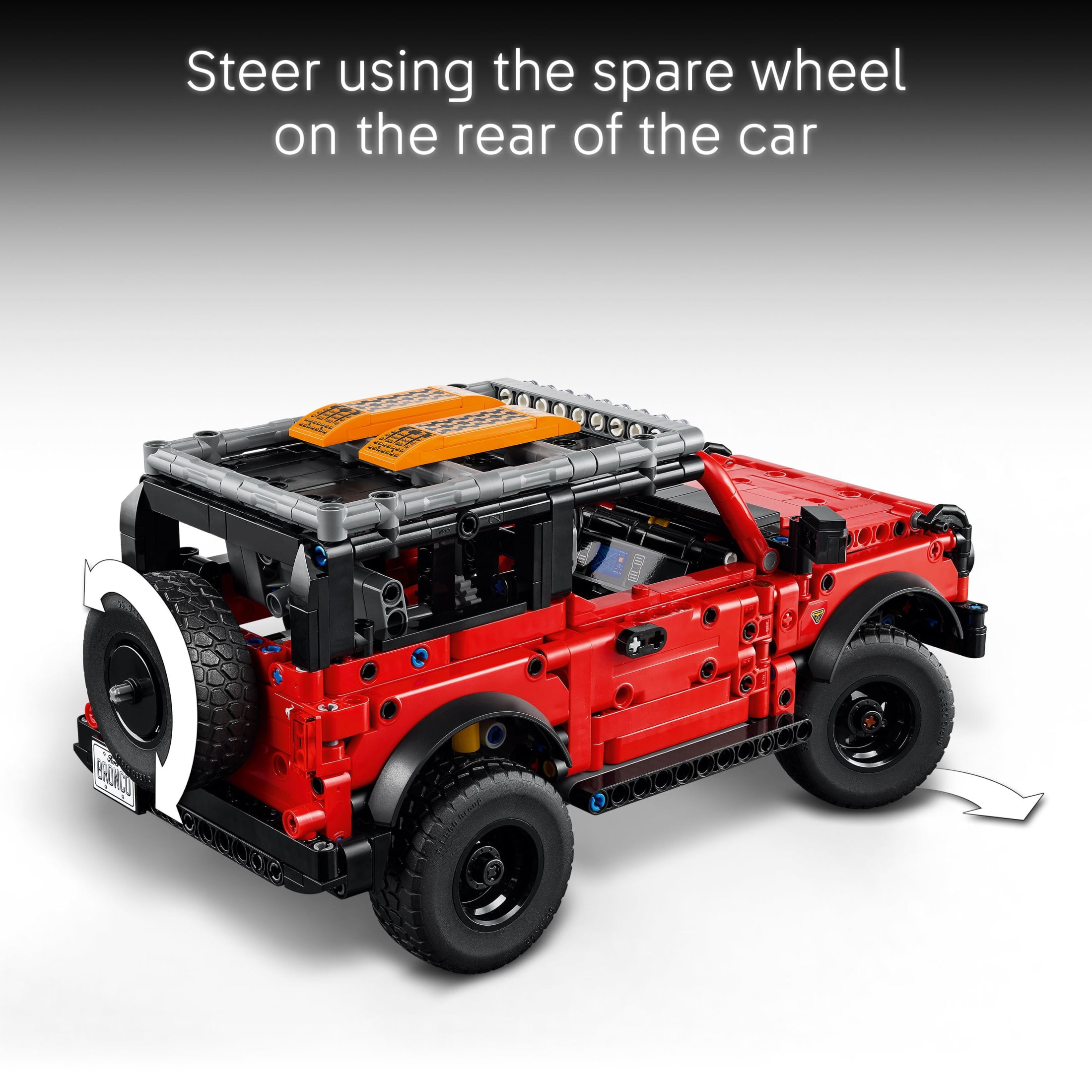 LEGO Technic Ford Bronco SUV Building Set (Red and Black, 943 Pieces) dr6o0