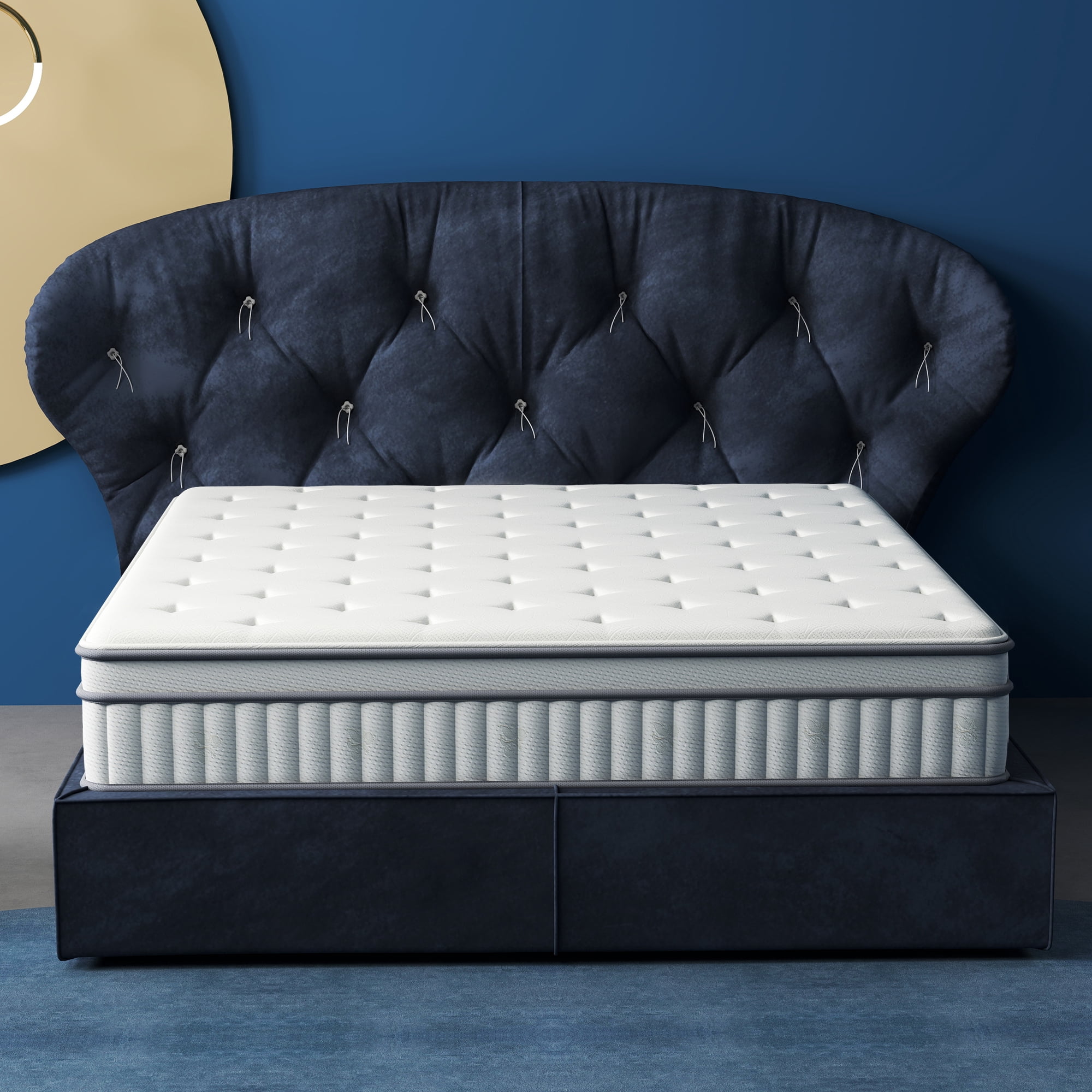 AOOWOW 10 Inch Hybrid King Size Mattress, Cooling Gel Memory Foam and Pocket Spring Support (King, 76 in x 80 in x 10 in) no91m