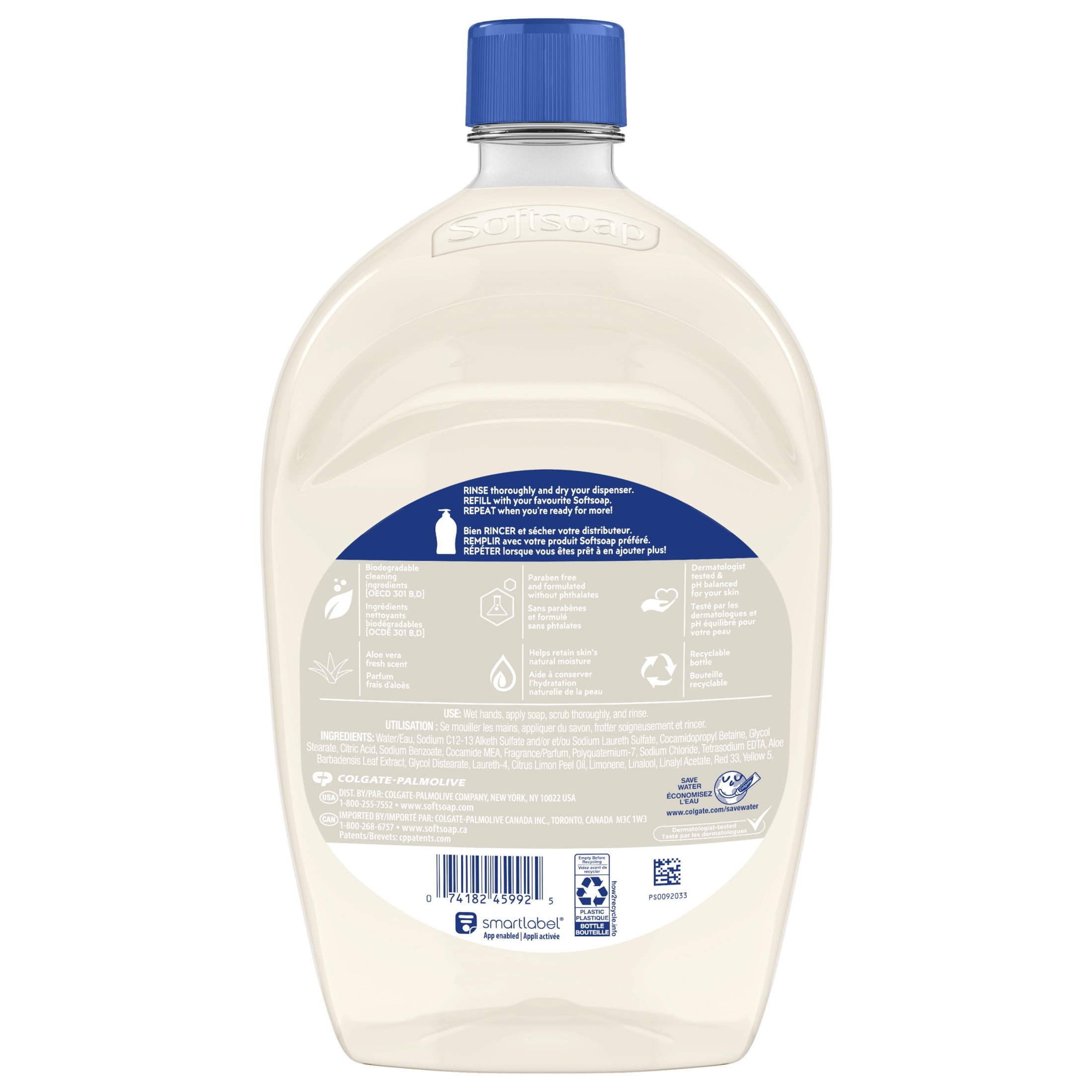 Softsoap Soothing Clean Liquid Hand Soap, Aloe Vera Fresh Scent, Moisturizing Refill (50 fl oz) 09vwj