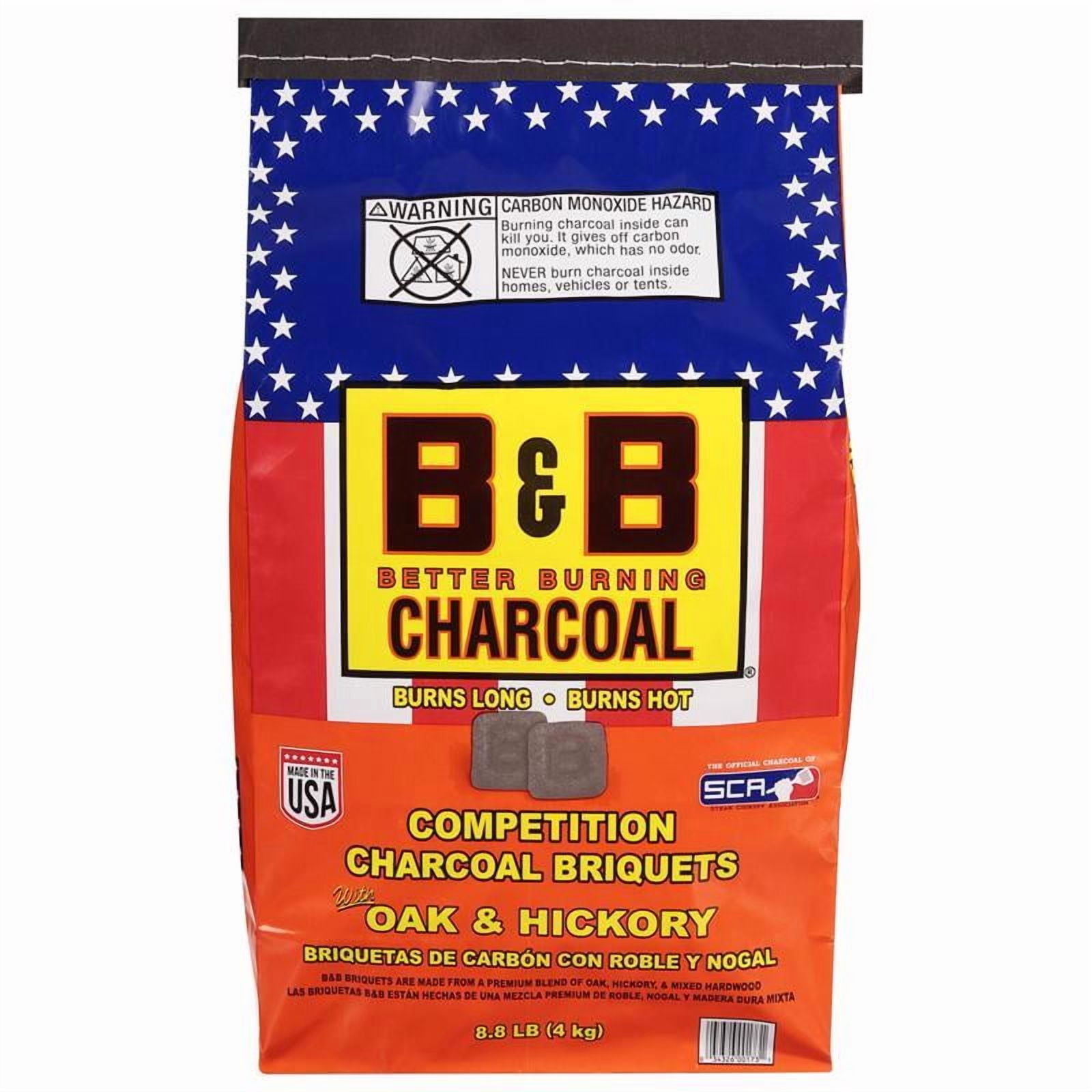 B&B Charcoal Hickory Wood Smoked Briquettes (8.8 lb) asf9o