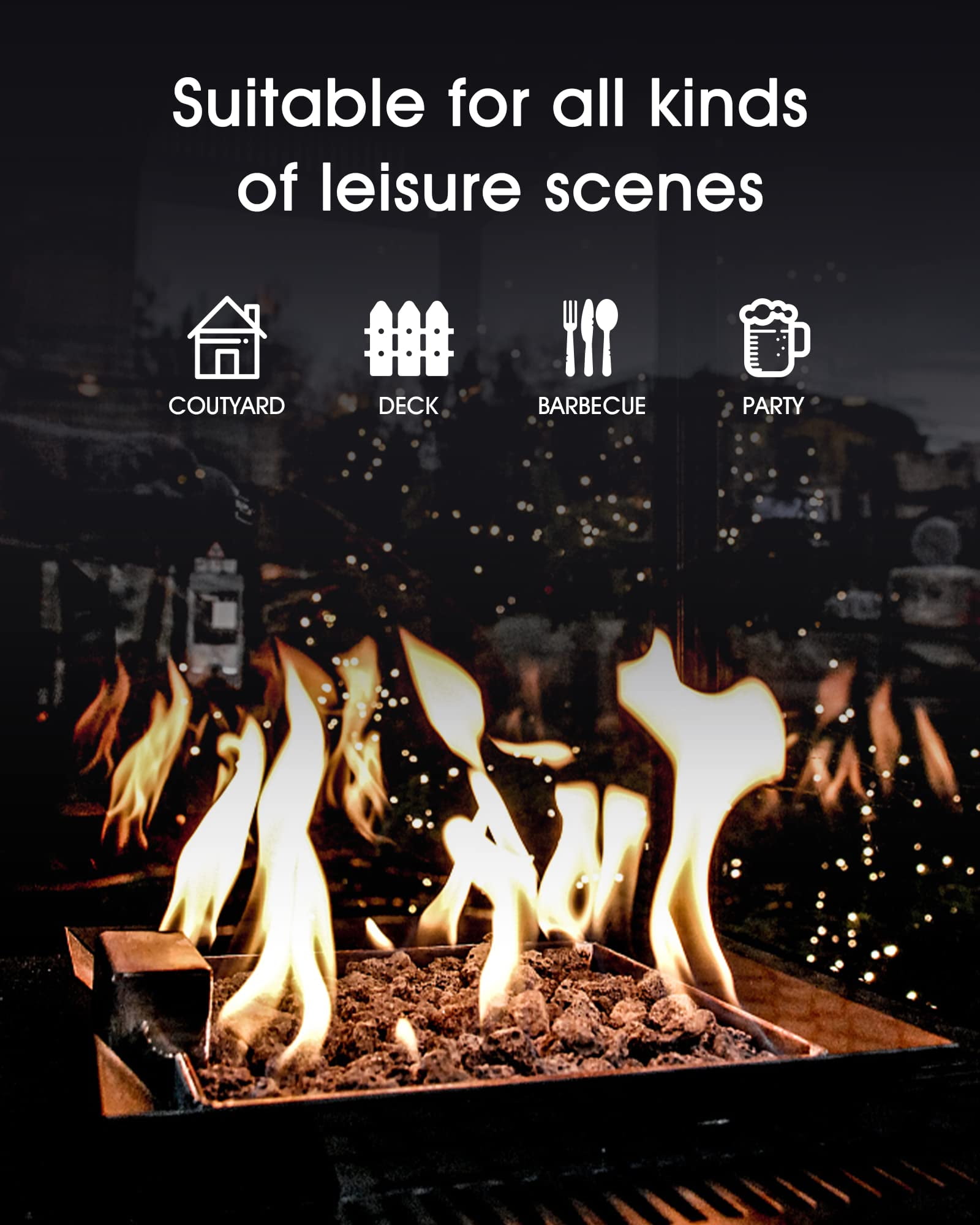 Legacy Heating 28 in Square Wicker Propane Fire Pit Table, Outdoor Patio Heater with Lava Rocks (Brown, 28 in x 28 in x 24 in) nqukh