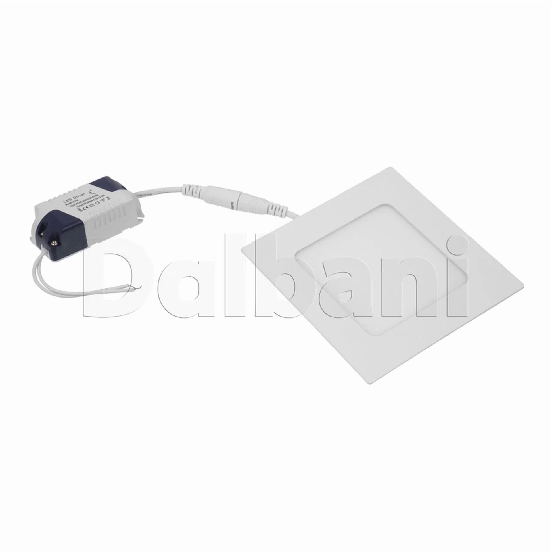 Knack 6W LED Recessed Square Ceiling Panel Light (White, 4000K Neutral White) cxtja
