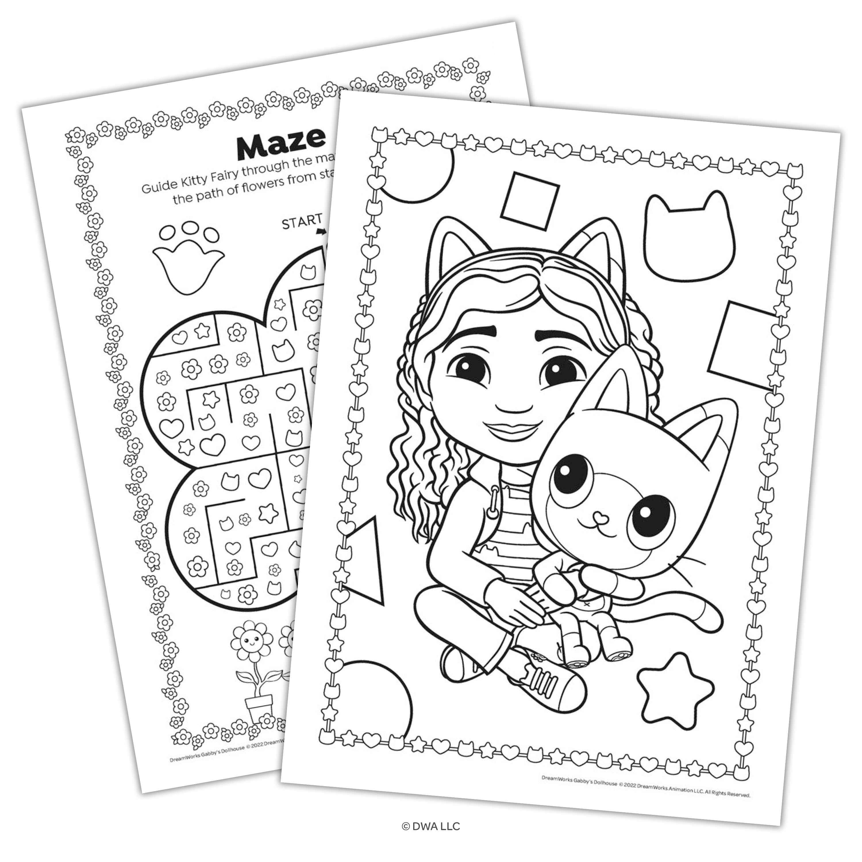 DreamWorks Gabby's Dollhouse Coloring and Activity Book (192 Pages) n2yma