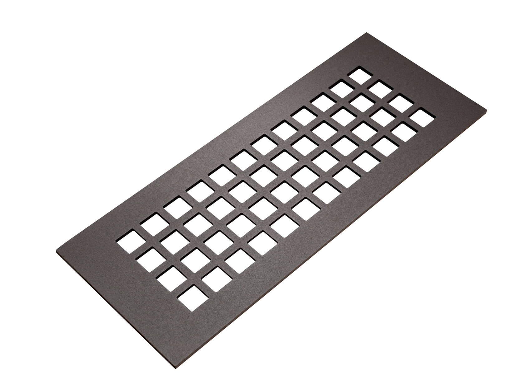 Reggio Register Grid Floor Grille Heavy-Duty Aluminum Air Vent (Black, 2.25 in x 12 in) hw5e4