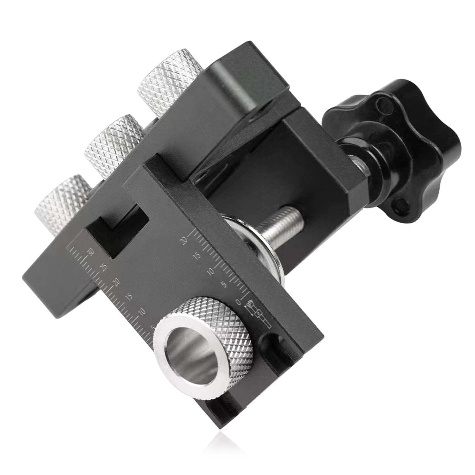 YAUXIM Adjustable 3-in-1 Woodworking Doweling Jig Kit (Pocket Hole Drilling Guide Locator for Furniture Assembly) 79xy0