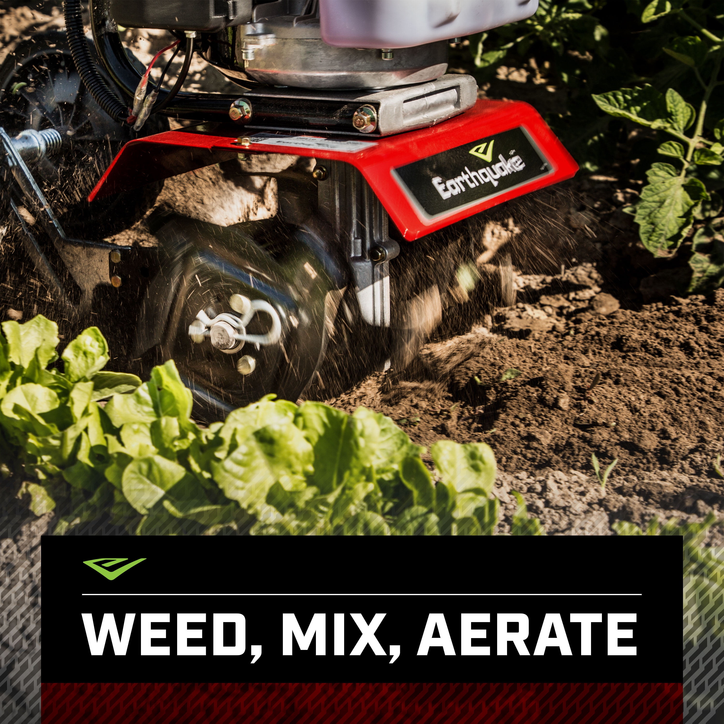 Earthquake MC33 Mini Tiller Cultivator (Red, 29 lb) vc1ng