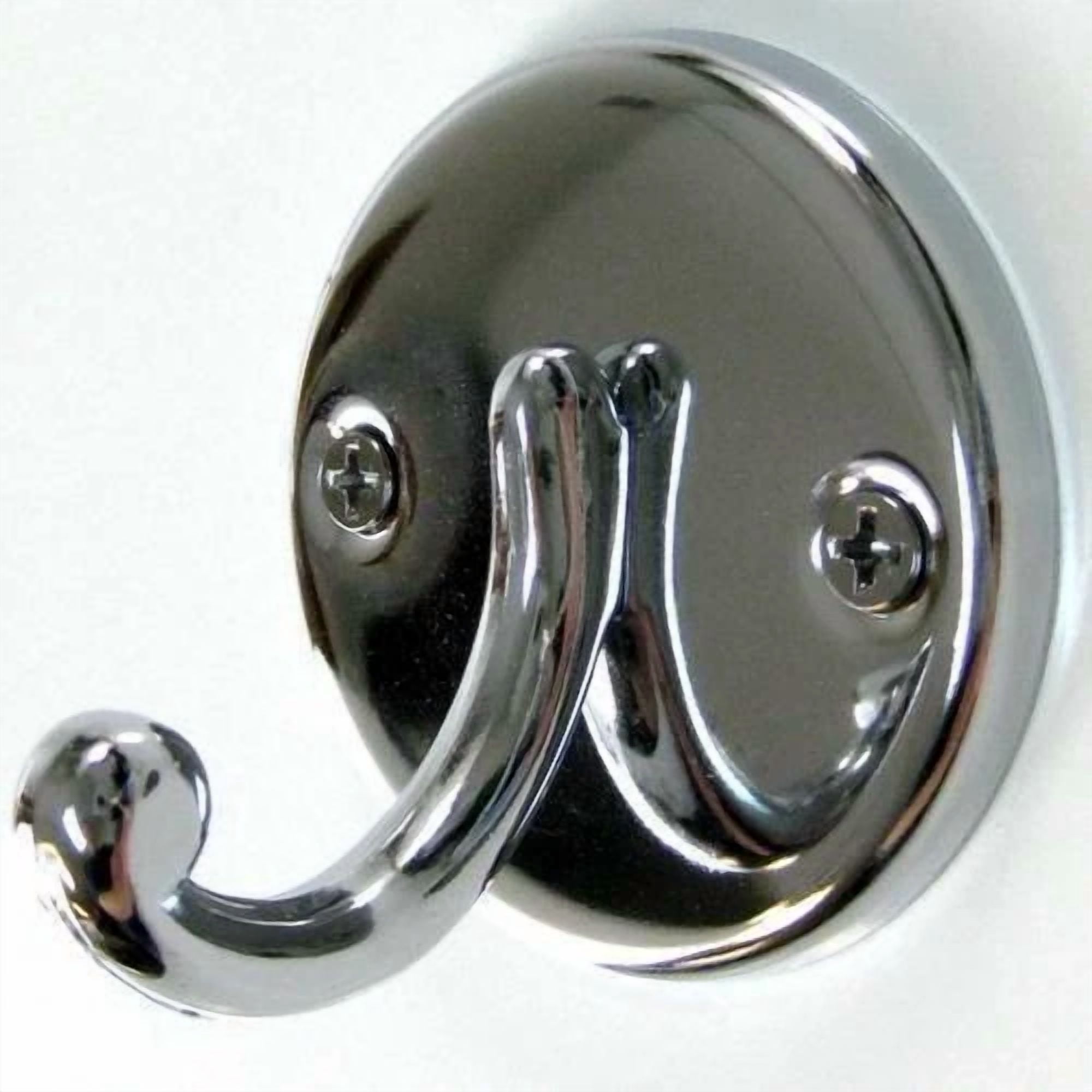 Flint Polished Chrome Decorative Hooks for Bathroom Robe Coat Hat Utility (6 Pack) rzk60