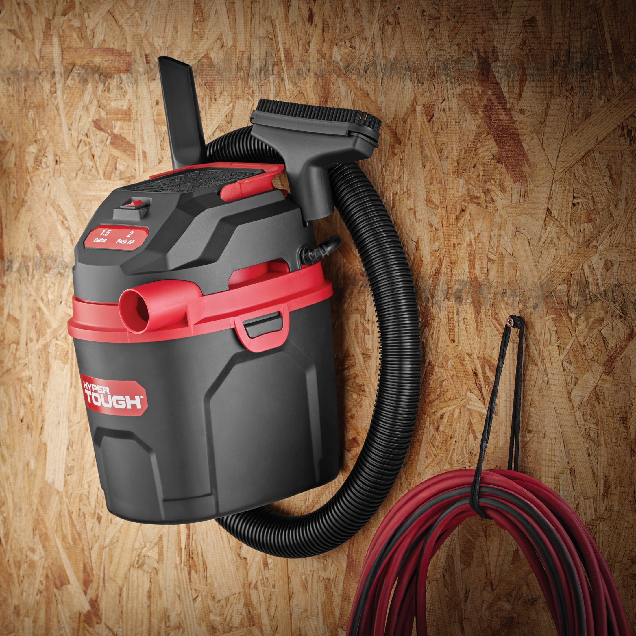 Hyper Tough Wet/Dry Vacuum Cleaner, Portable Handheld Shop Vac for Home and Garage (Black, 1.5 gal) hyadm
