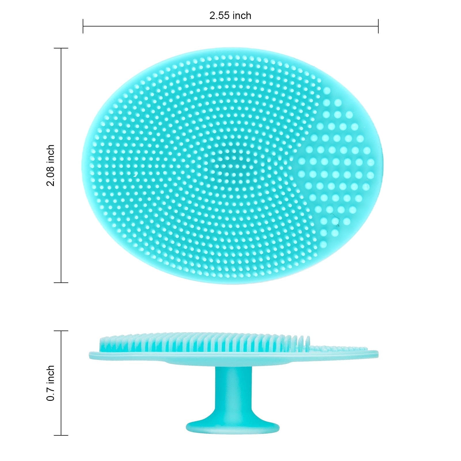 SUWU Silicone Facial Cleansing Brush and Face Exfoliator Pad for Pore Cleaning (4 Pack) hlifq