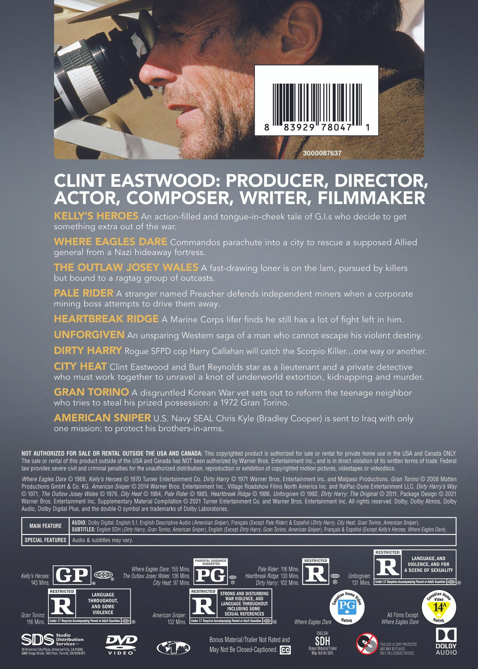 SDS Clint Eastwood 10-Film Collection (DVD, 10-Disc Set) 04por